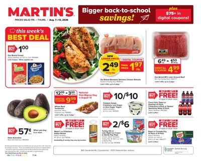 Martin's Food Market (Pittsburgh Area, PA) Weekly Ad August 7 - 13, 2026