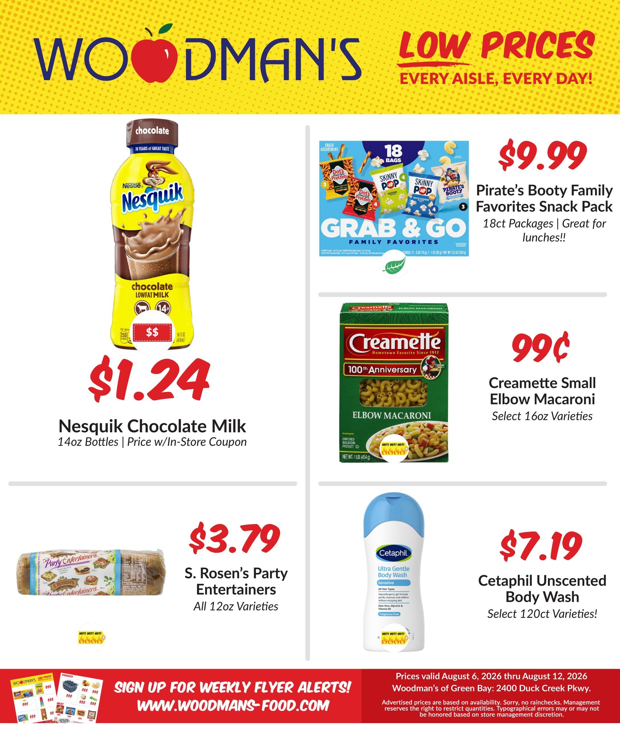 Woodman's Food Market (Green Bay Area, WI) M1000 Weekly Weekly Ad August 6 - 12, 2026