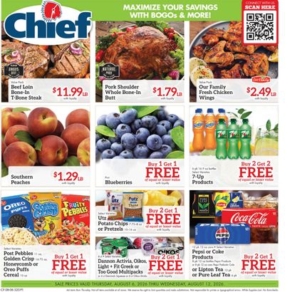 Chief Supermarket Weekly Ad August 6 - 12, 2026