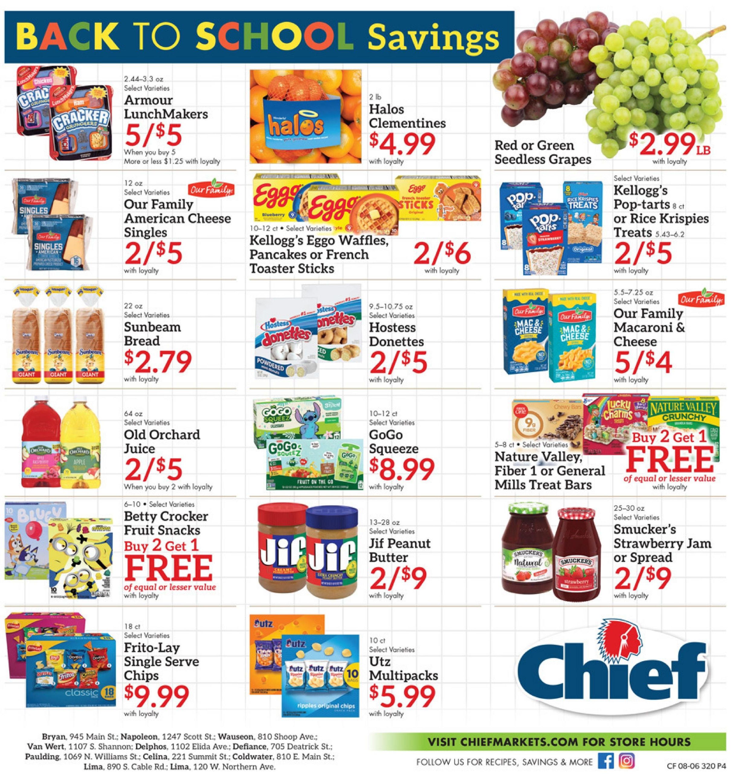 Chief Supermarket Weekly Ad August 6 - 12, 2026