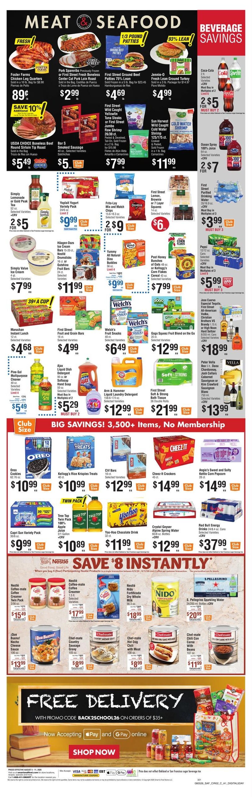 Smart & Final (Alhambra Area, CA) Weekly Ad August 5 - 11, 2026