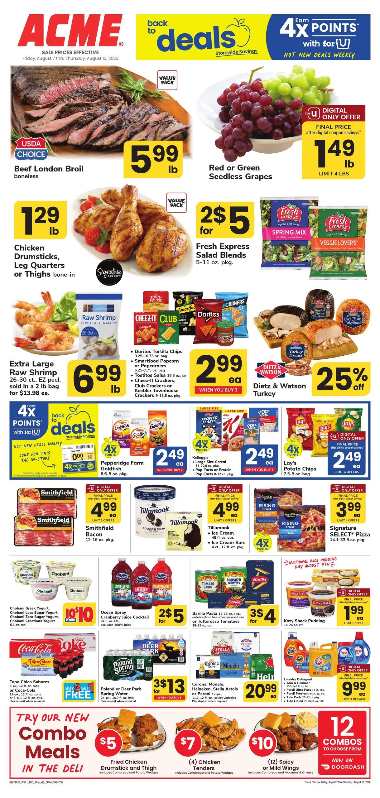 Acme Markets (Poughkeepsie–Millbrook Area, NY) Weekly Ad August 7 - 13, 2026