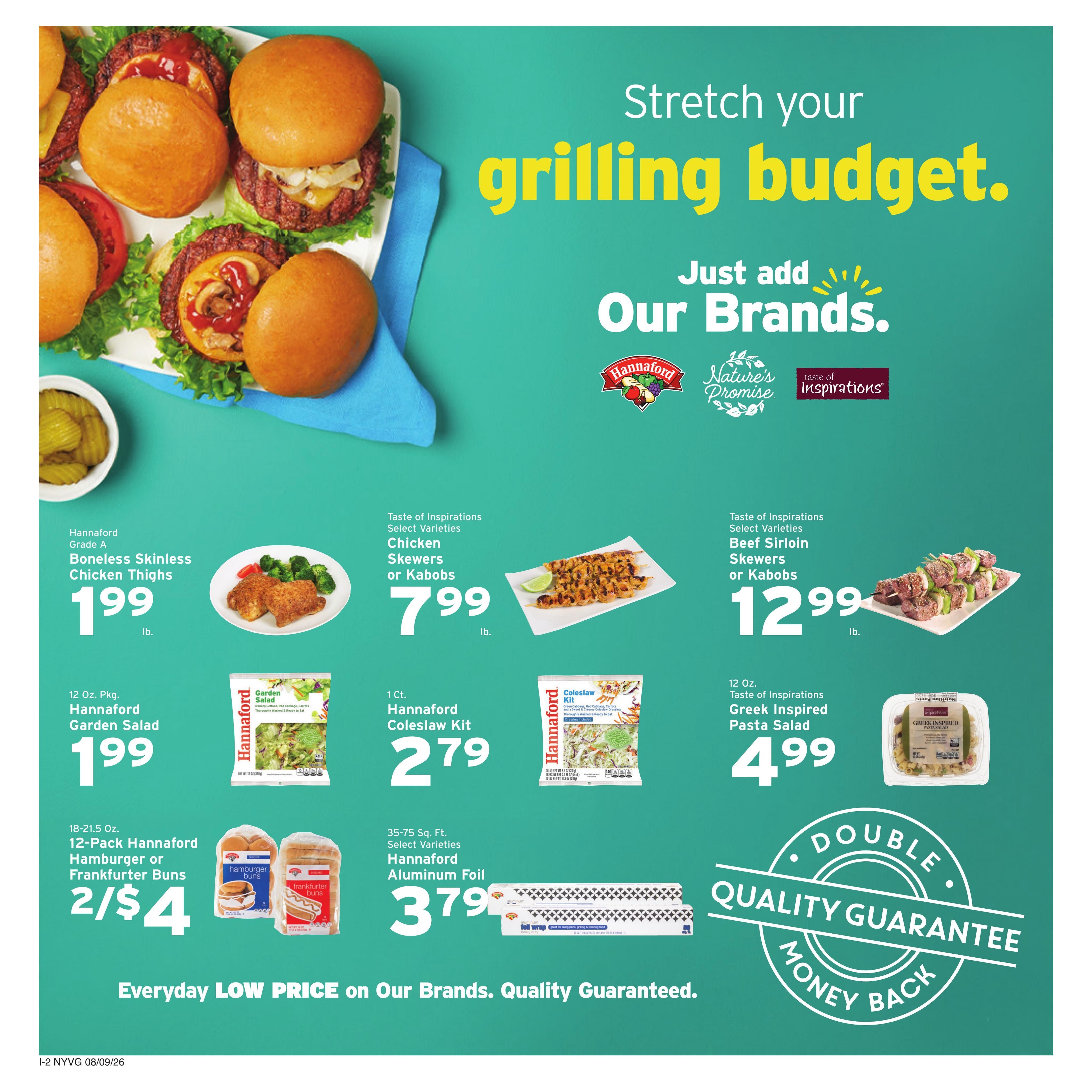 Hannaford (Poughkeepsie Area, NY) Week 33 Weekly Ad August 9 - 15, 2026
