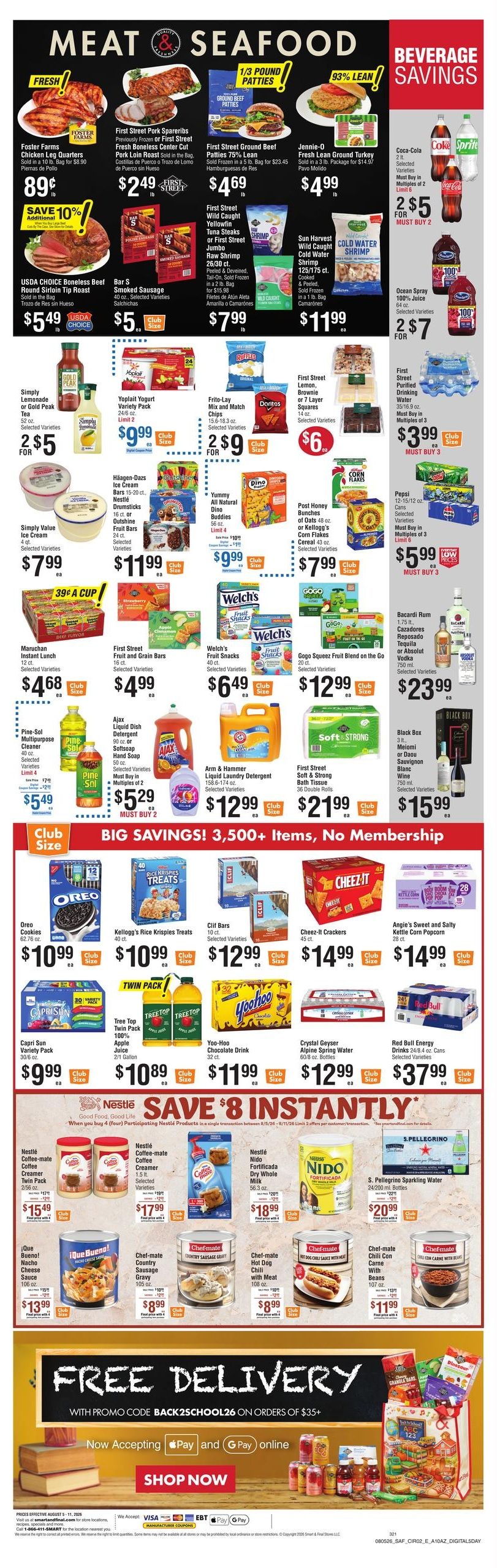 Smart & Final (Apache Junction Area, AZ) Weekly Ad August 5 - 11, 2026