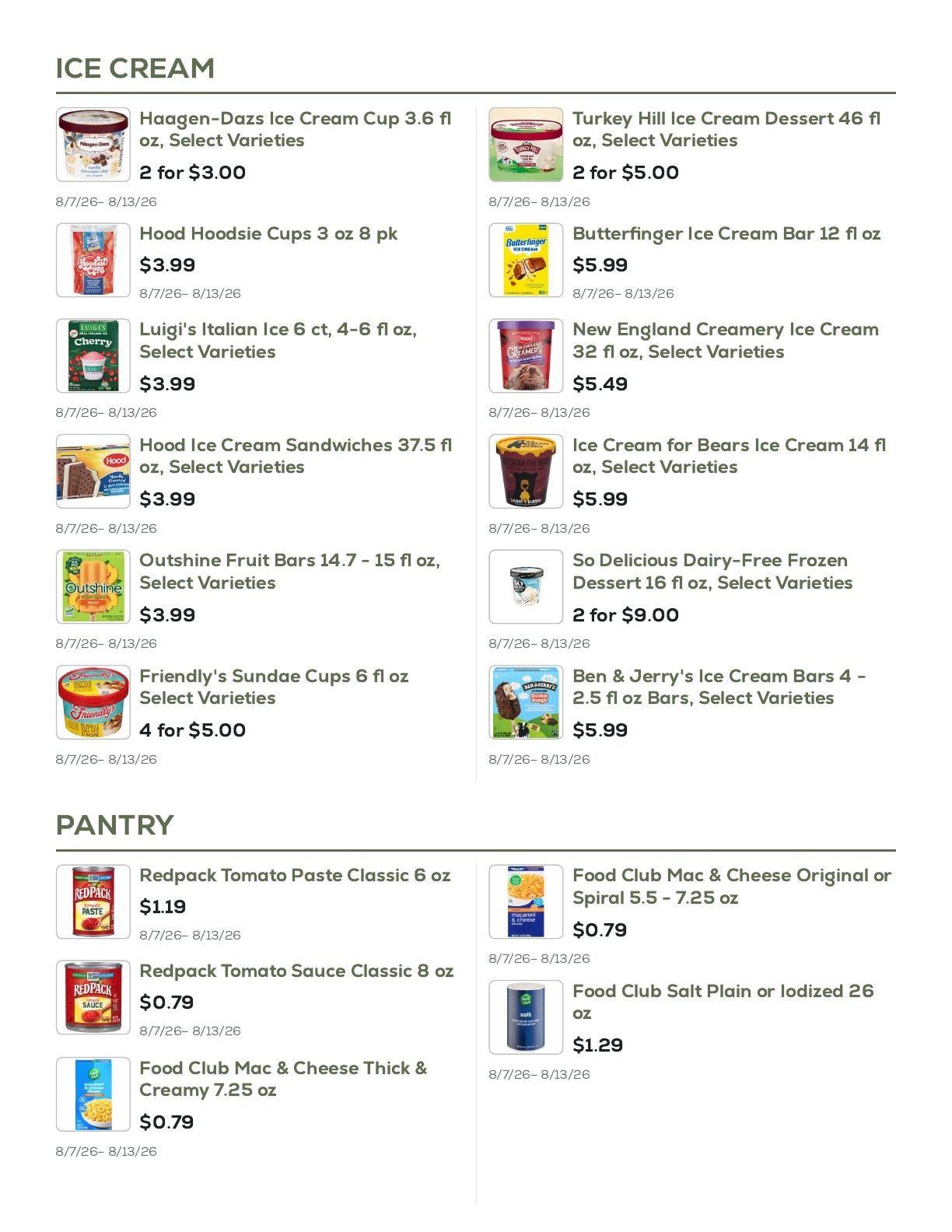Geissler's Supermarket Weekly Ad August 7 - 13, 2026