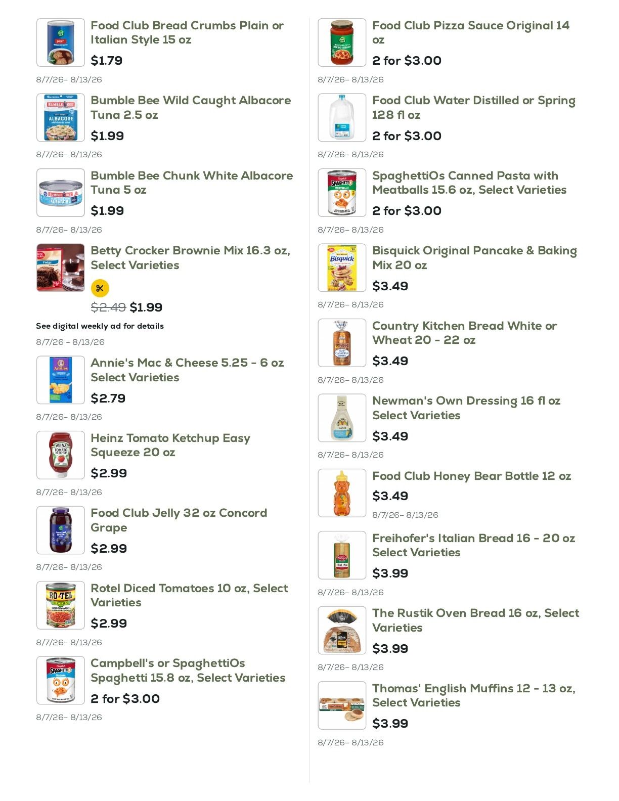 Geissler's Supermarket Weekly Ad August 7 - 13, 2026