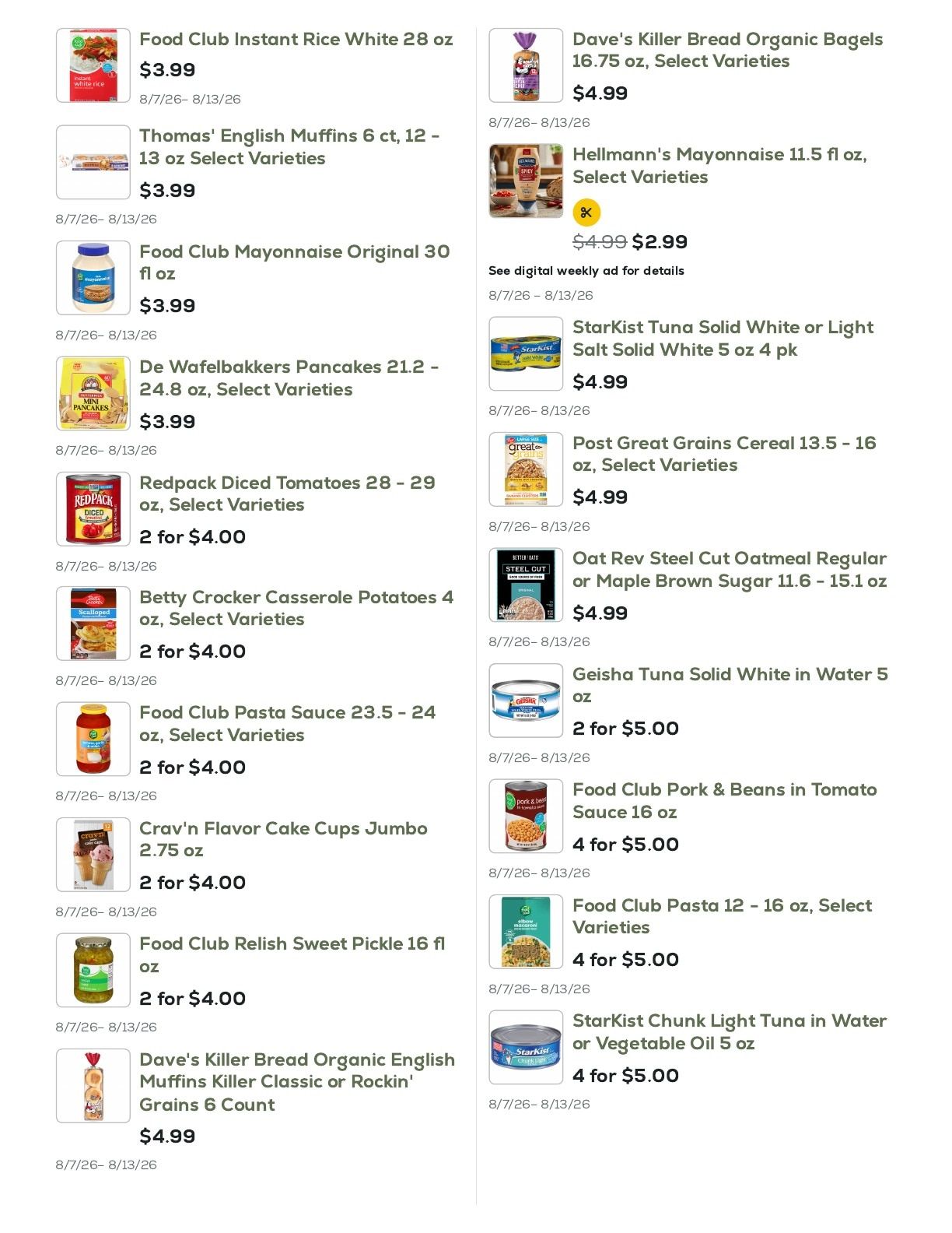 Geissler's Supermarket Weekly Ad August 7 - 13, 2026
