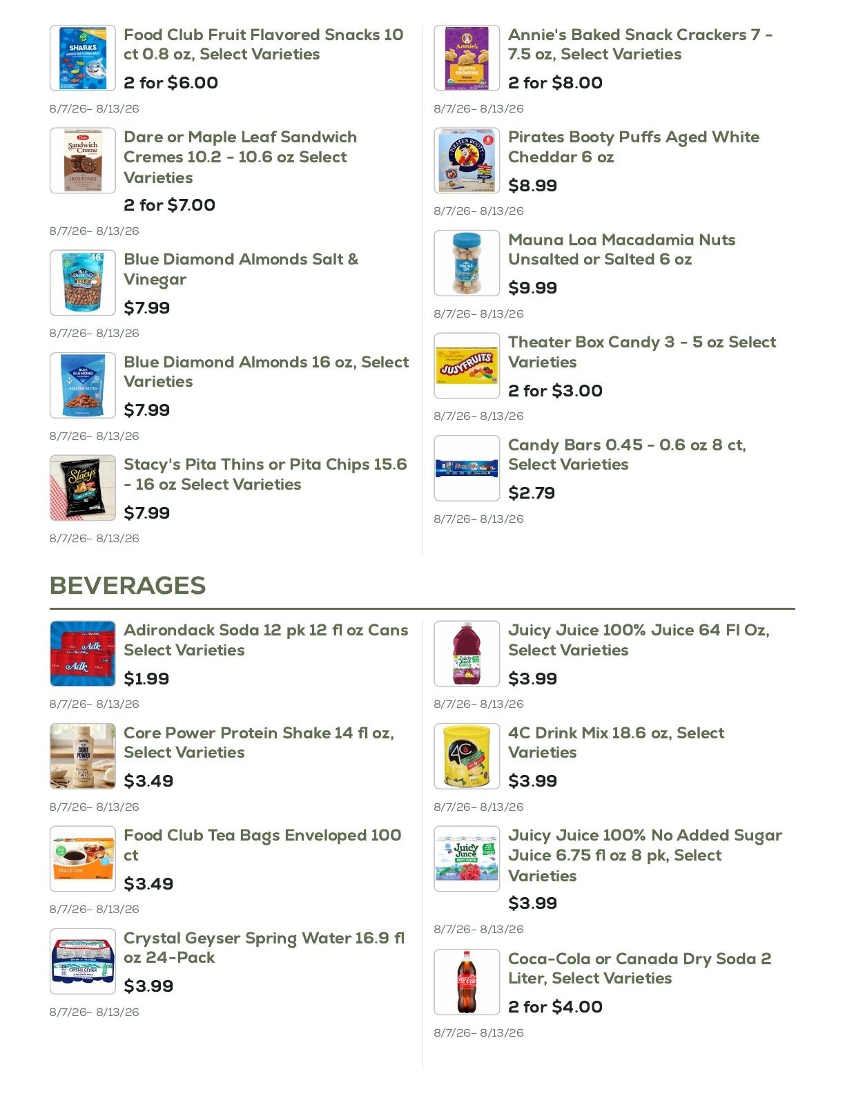Geissler's Supermarket Weekly Ad August 7 - 13, 2026