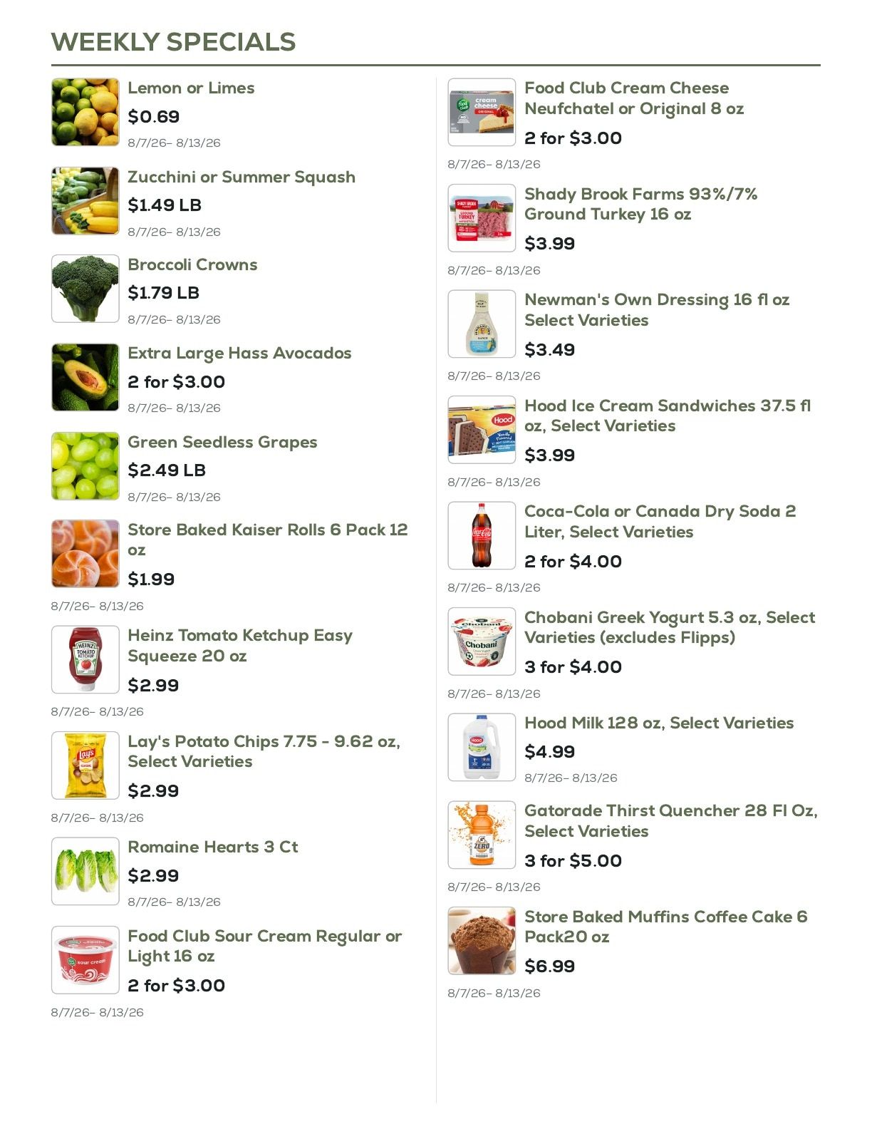 Geissler's Supermarket Weekly Ad August 7 - 13, 2026
