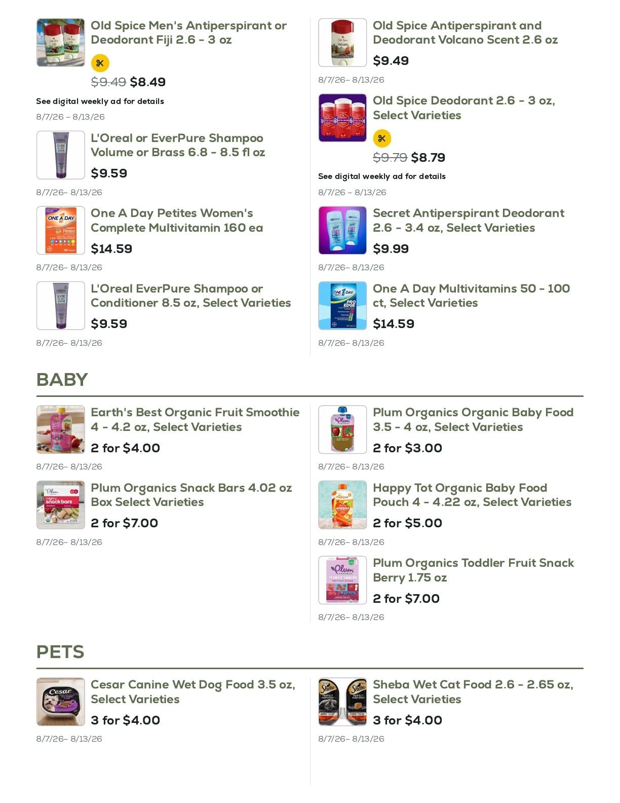 Geissler's Supermarket Weekly Ad August 7 - 13, 2026