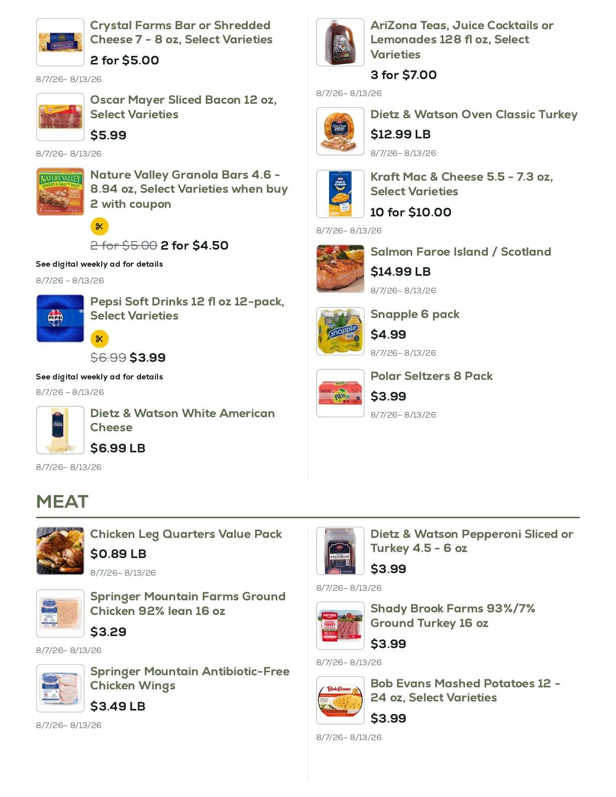 Geissler's Supermarket Weekly Ad August 7 - 13, 2026