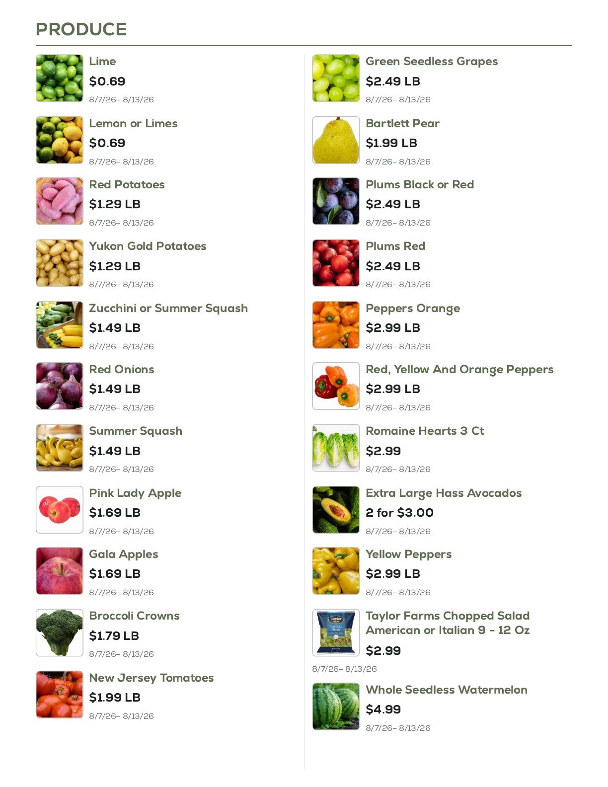 Geissler's Supermarket Weekly Ad August 7 - 13, 2026