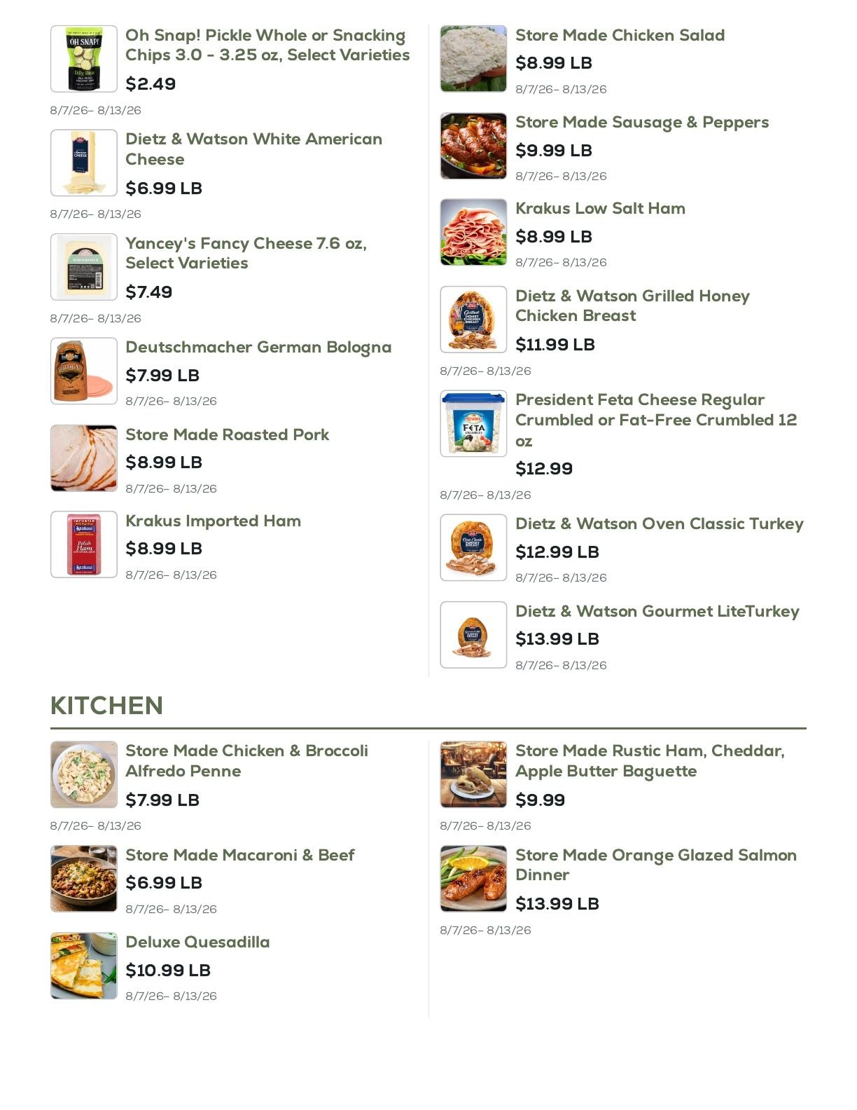 Geissler's Supermarket Weekly Ad August 7 - 13, 2026