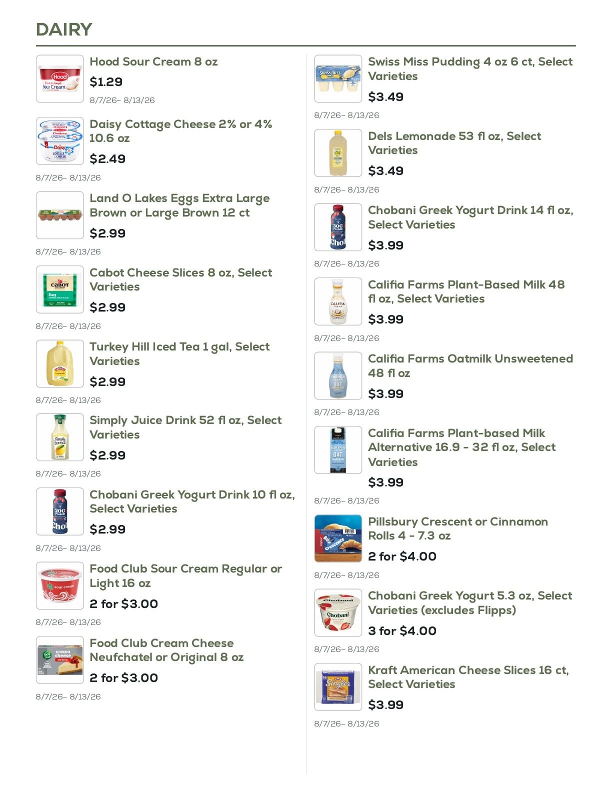 Geissler's Supermarket Weekly Ad August 7 - 13, 2026