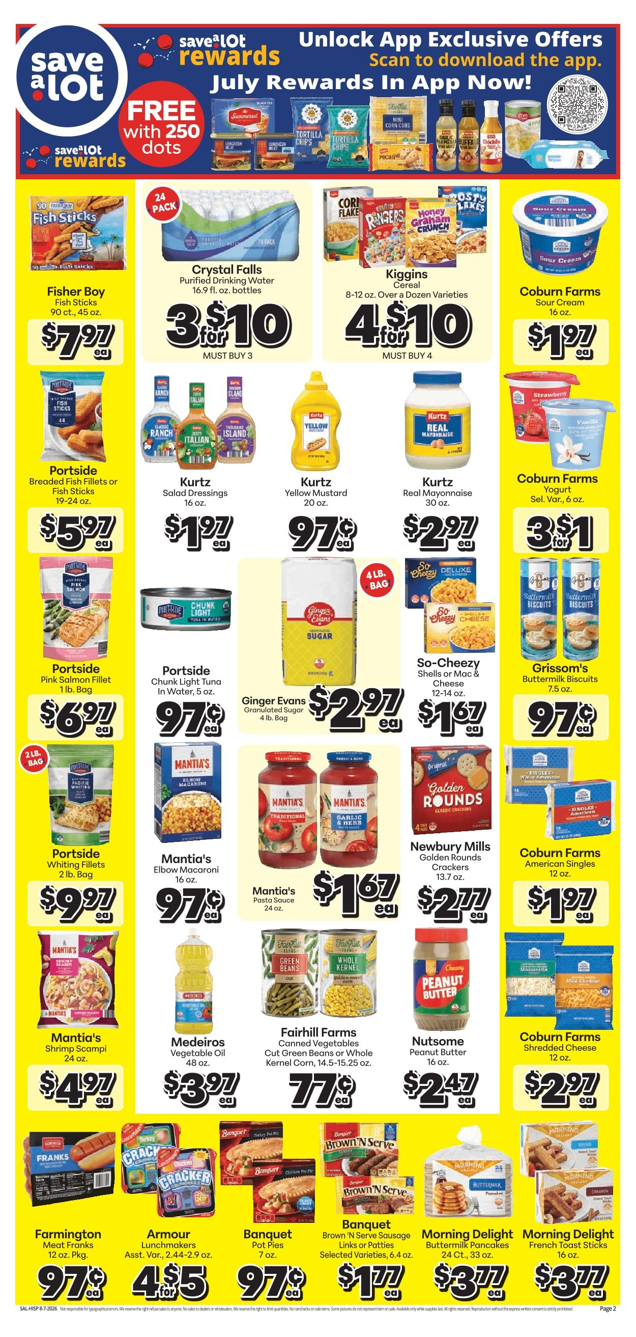 Save a Lot Food Stores (Pennsville, NJ) Weekly Ad August 7 - 20, 2026