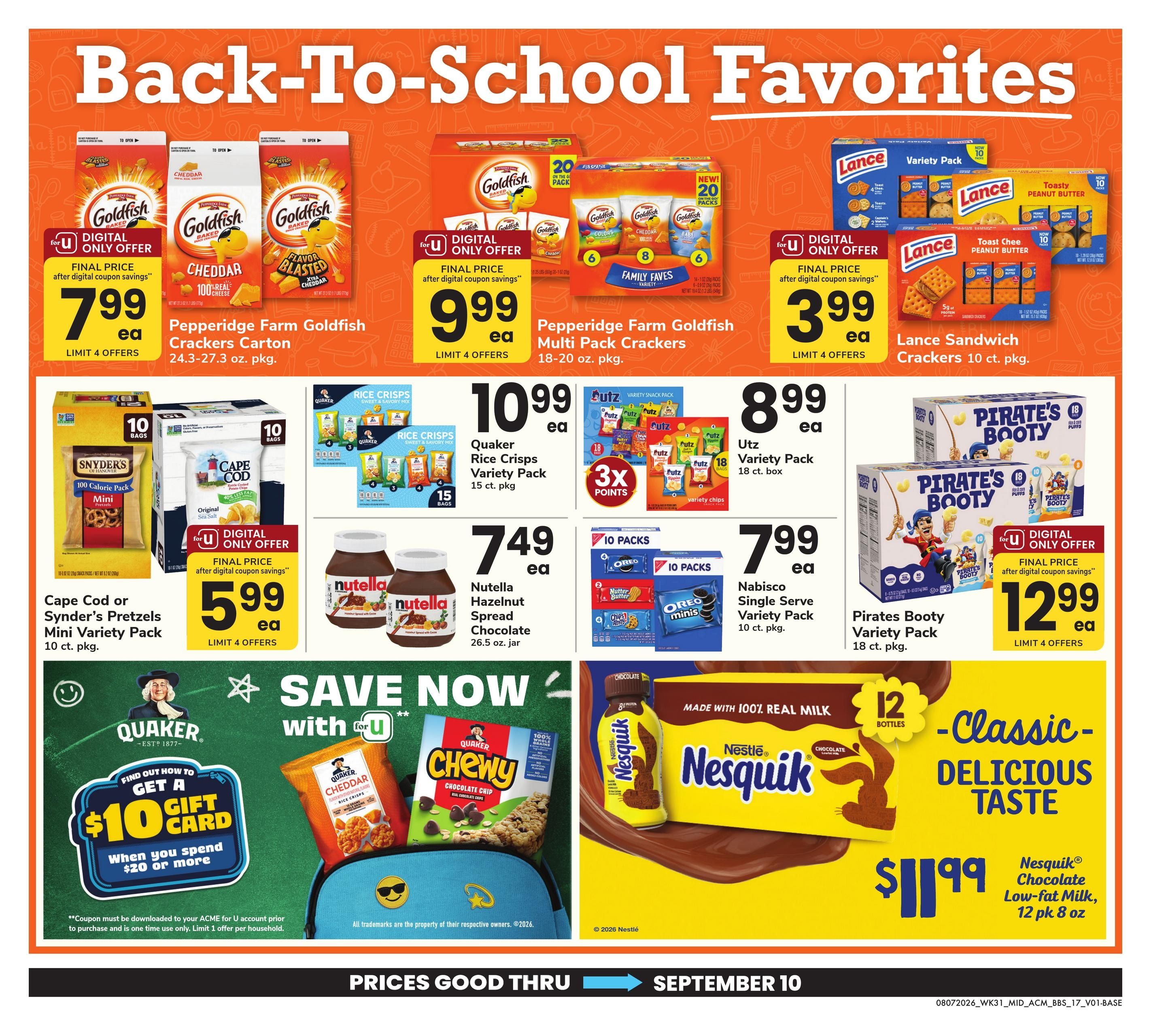 Acme Markets (Allentown–Merion Station Area, PA) Big Book of Savings Weekly Ad August 7 - September 10, 2026