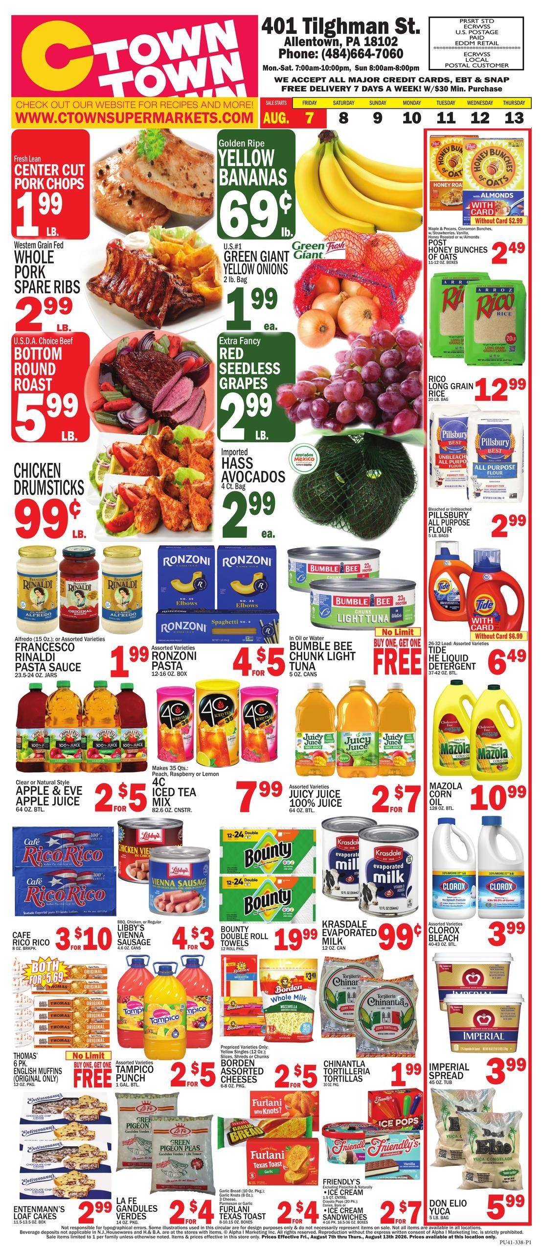C Town (Allentown Area, PA) Weekly Ad August 7 - 13, 2026