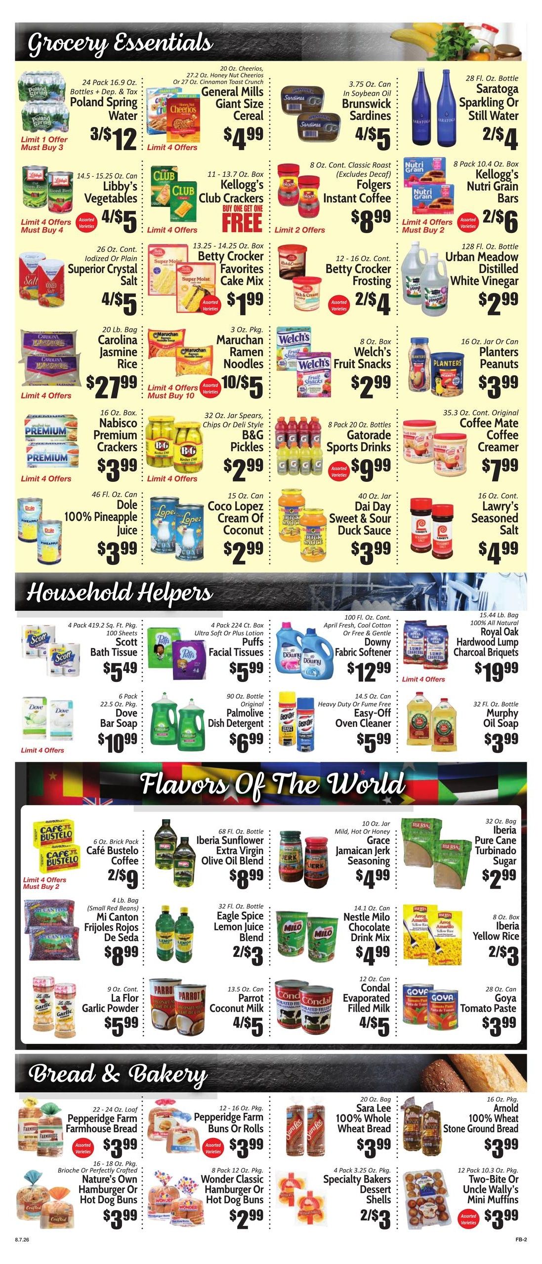 Gala Supermarkets (Carle Place Area, NY) Weekly Ad August 7 - 13, 2026