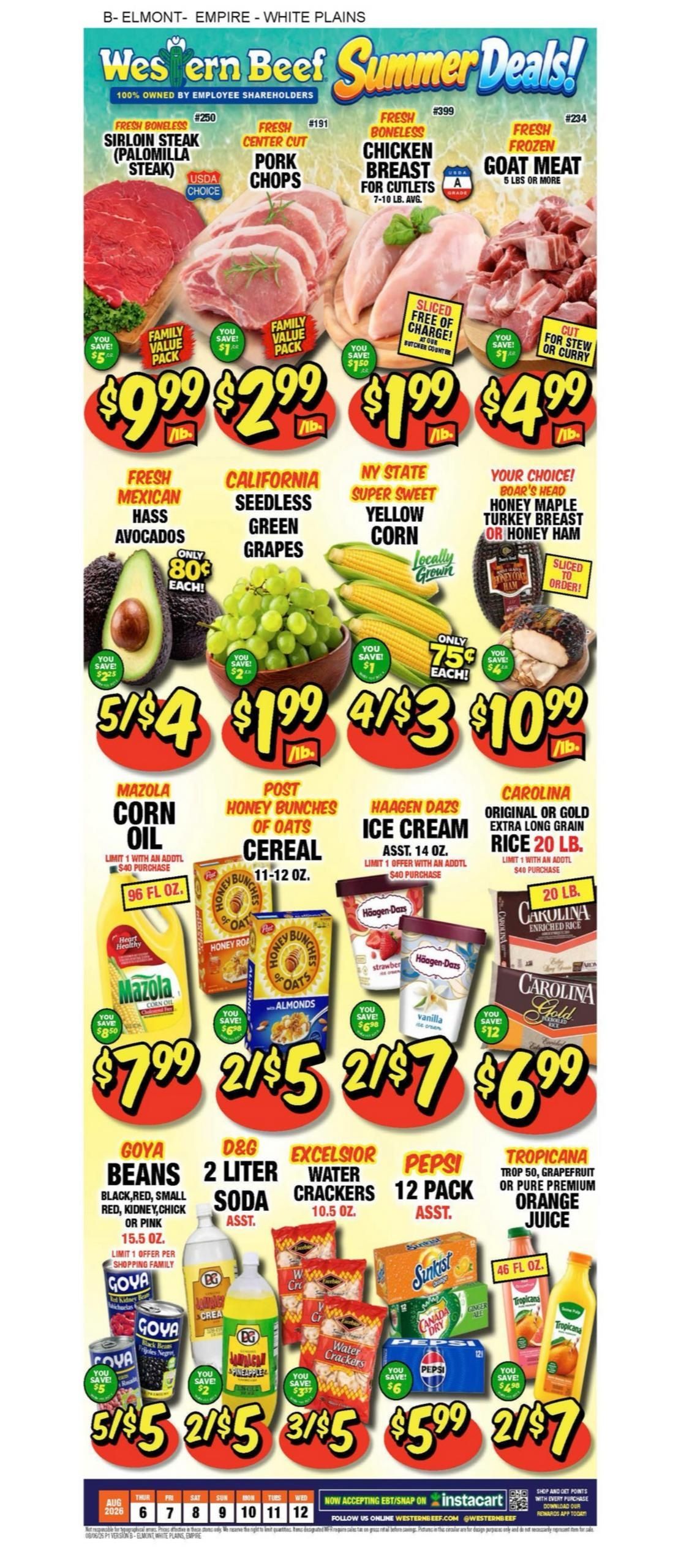 Western Beef (Carle Place Area, NY) Weekly Ad August 6 - 12, 2026