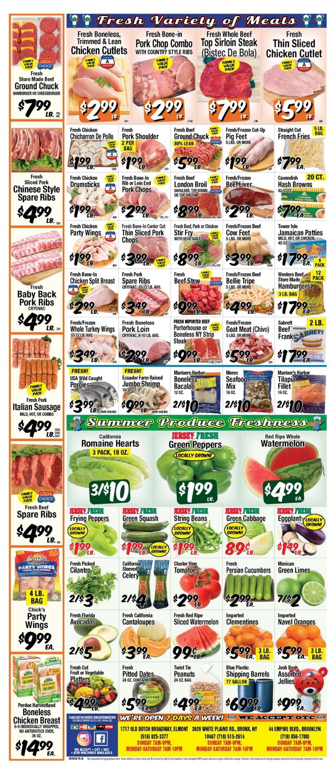Western Beef (Carle Place Area, NY) Weekly Ad August 6 - 12, 2026