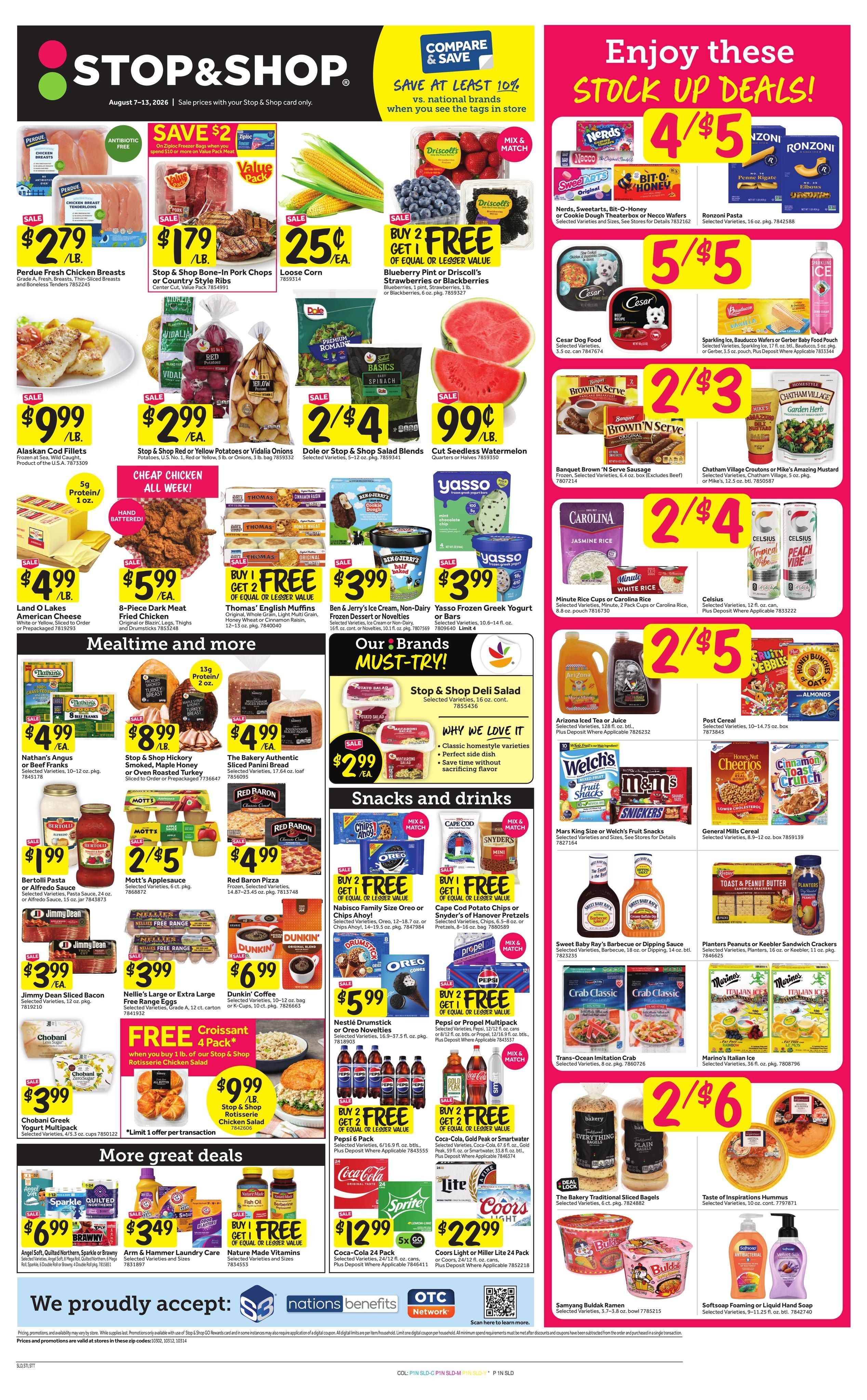Stop & Shop (Woodbridge Area, NJ) Weekly Ad August 7 - 13, 2026