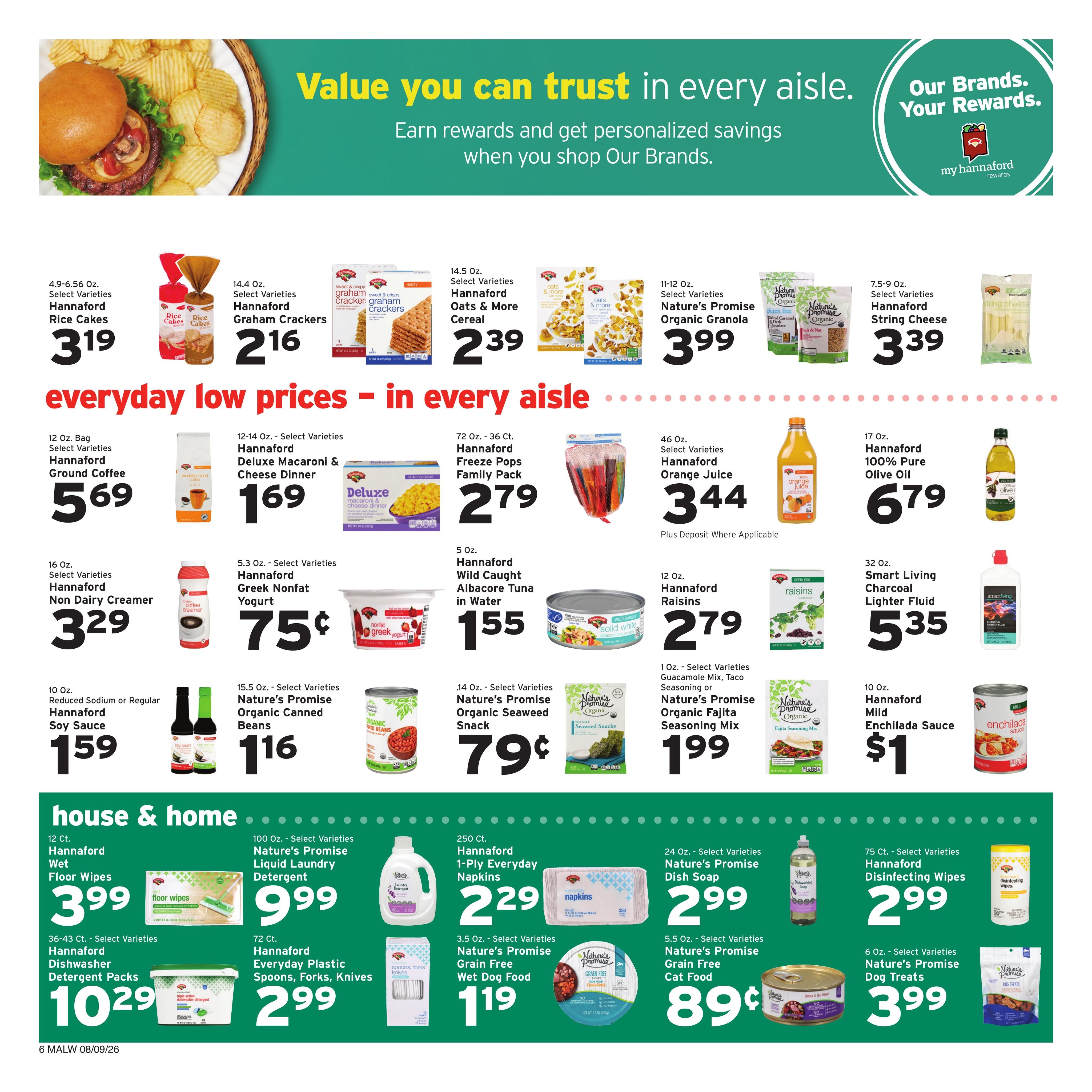 Hannaford (Athol–Cambridge Area, MA) Week 33 Weekly Ad August 9 - 15, 2026