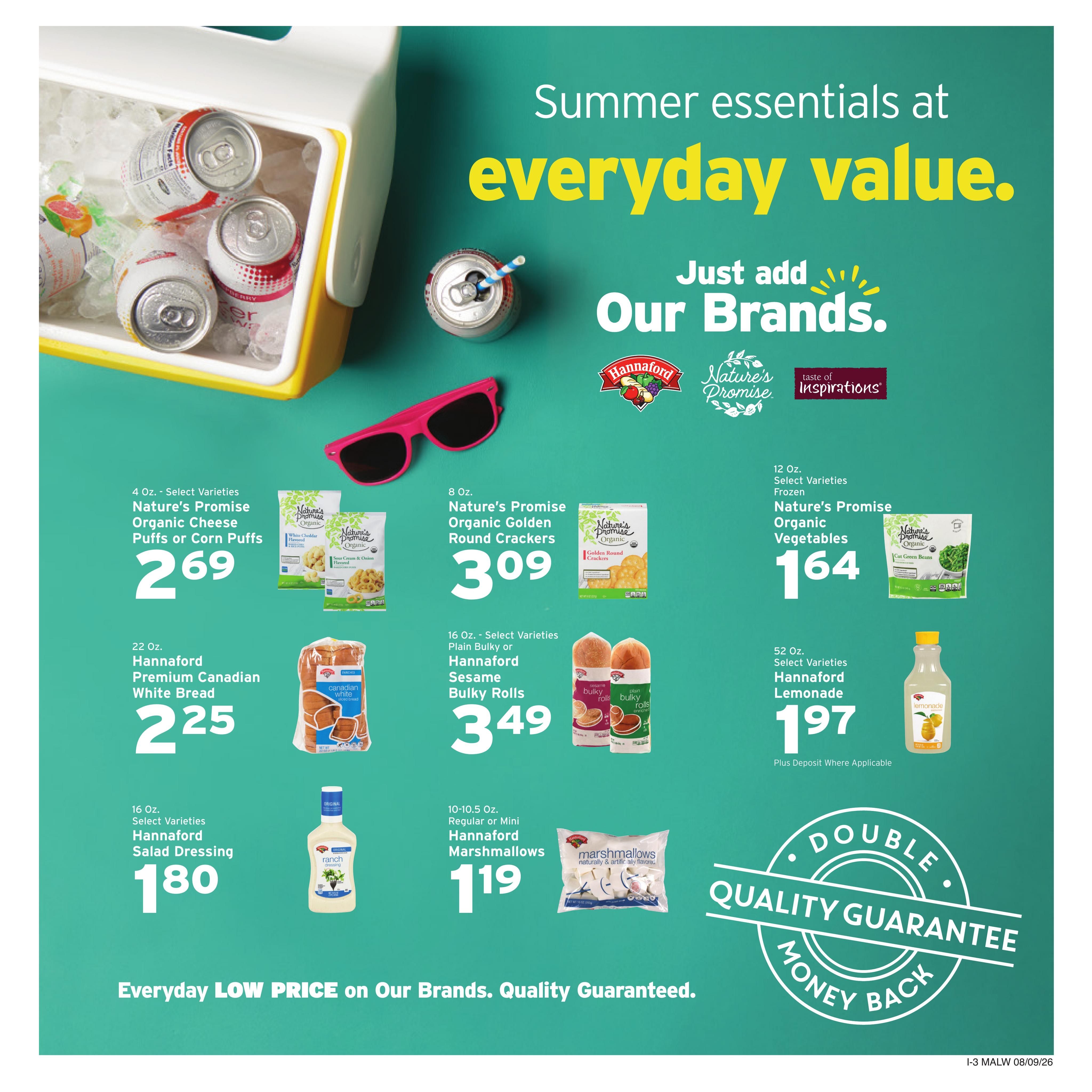 Hannaford (Athol–Cambridge Area, MA) Week 33 Weekly Ad August 9 - 15, 2026