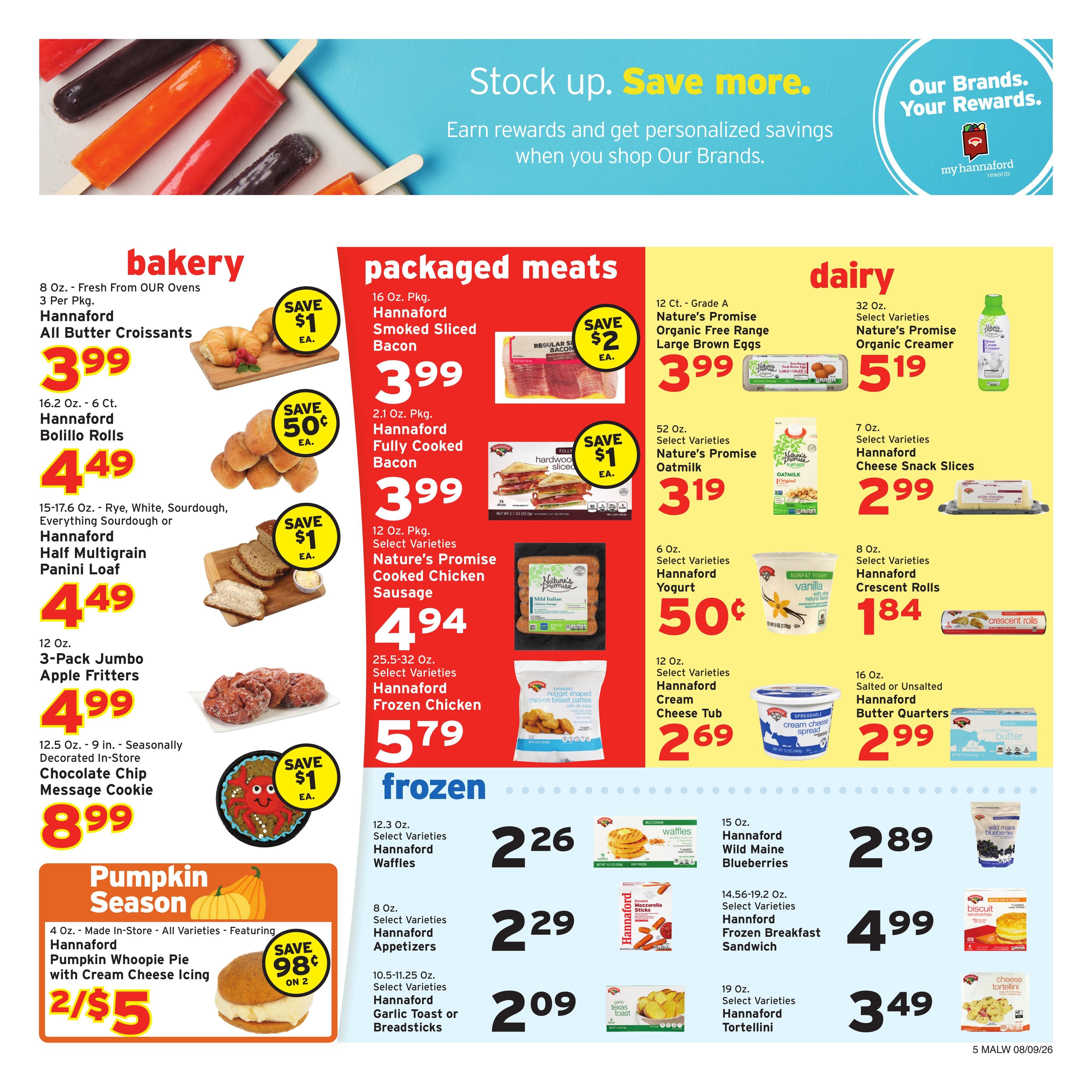Hannaford (Athol–Cambridge Area, MA) Week 33 Weekly Ad August 9 - 15, 2026