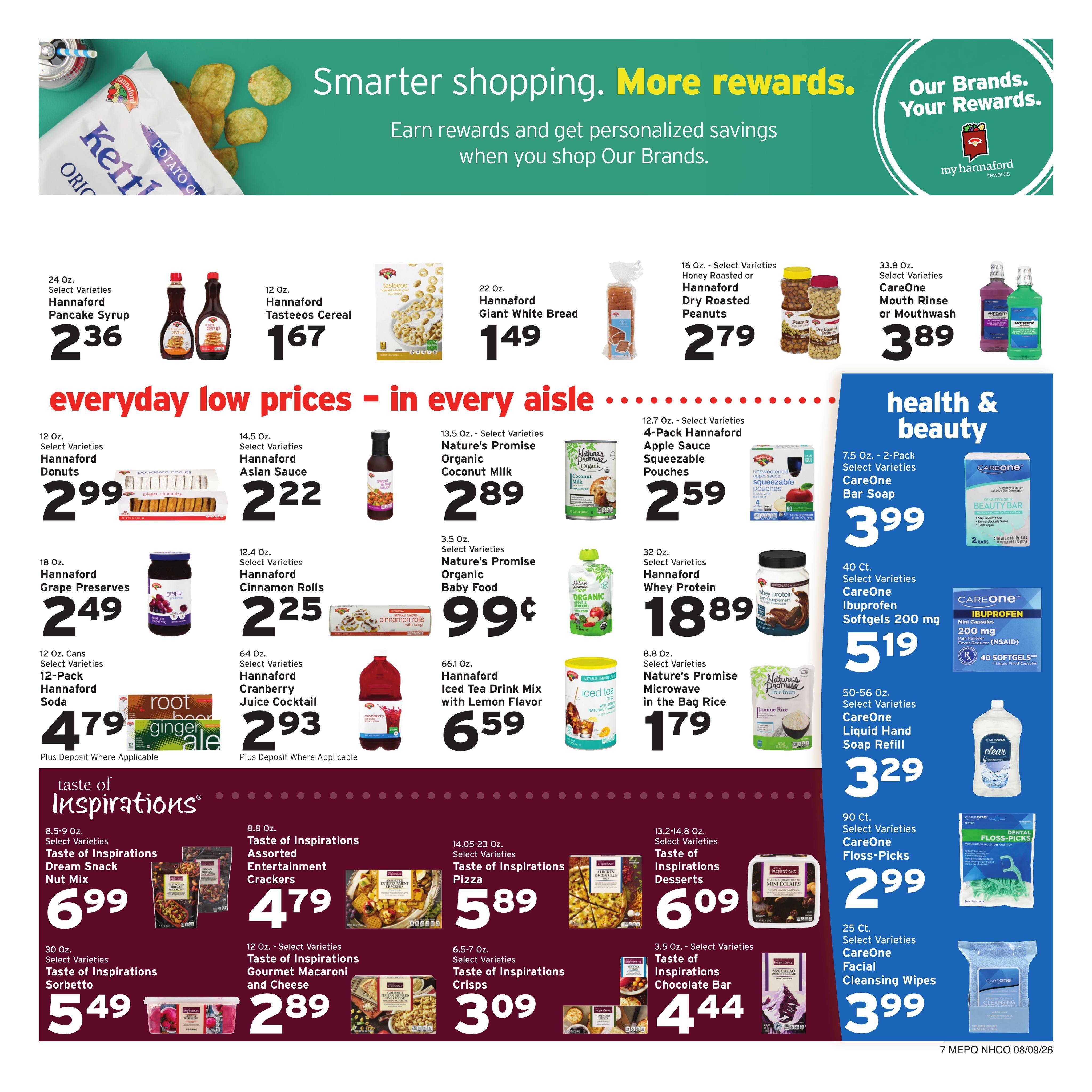 Hannaford (Portland Area, ME) Week 33 Weekly Ad August 9 - 15, 2026