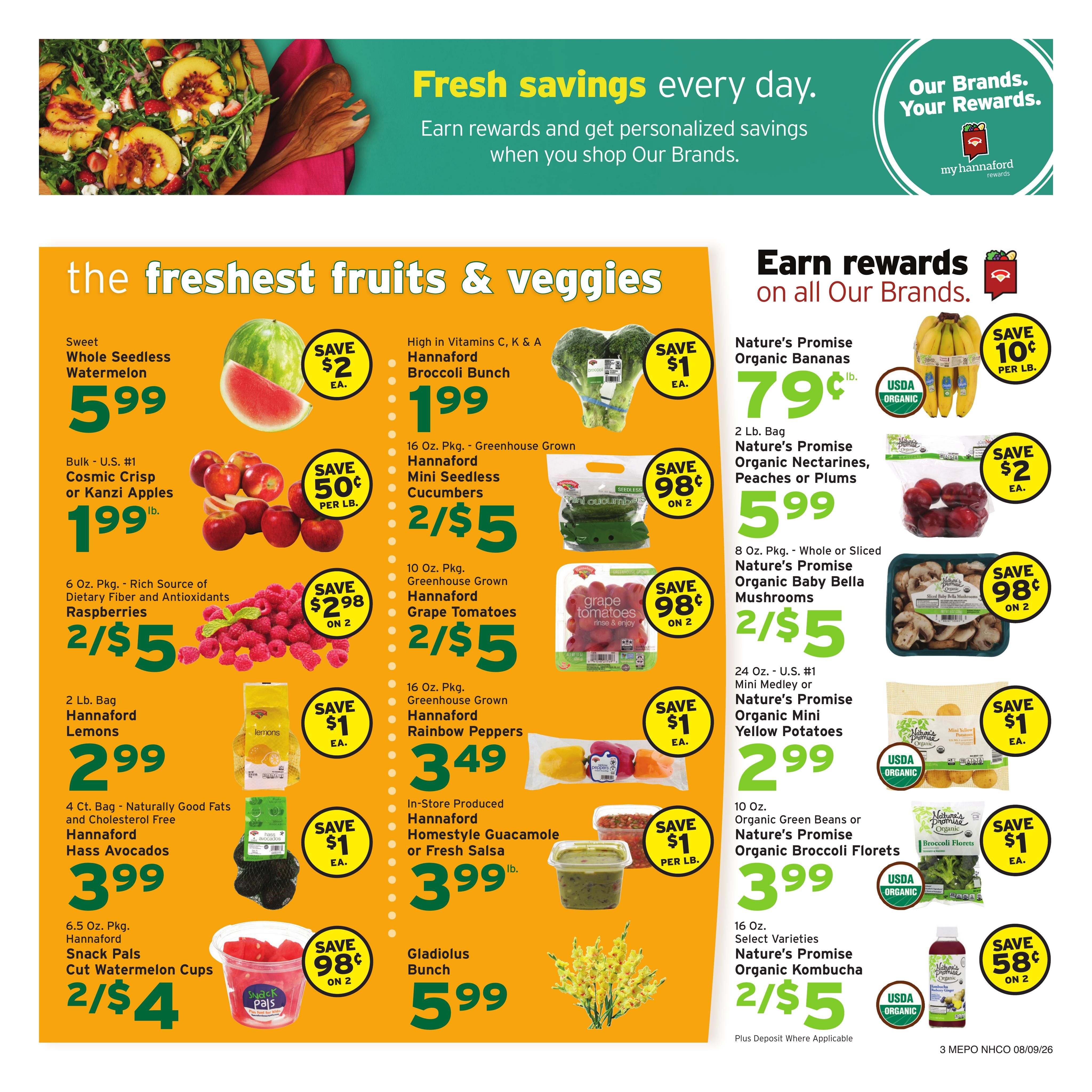 Hannaford (Portland Area, ME) Week 33 Weekly Ad August 9 - 15, 2026