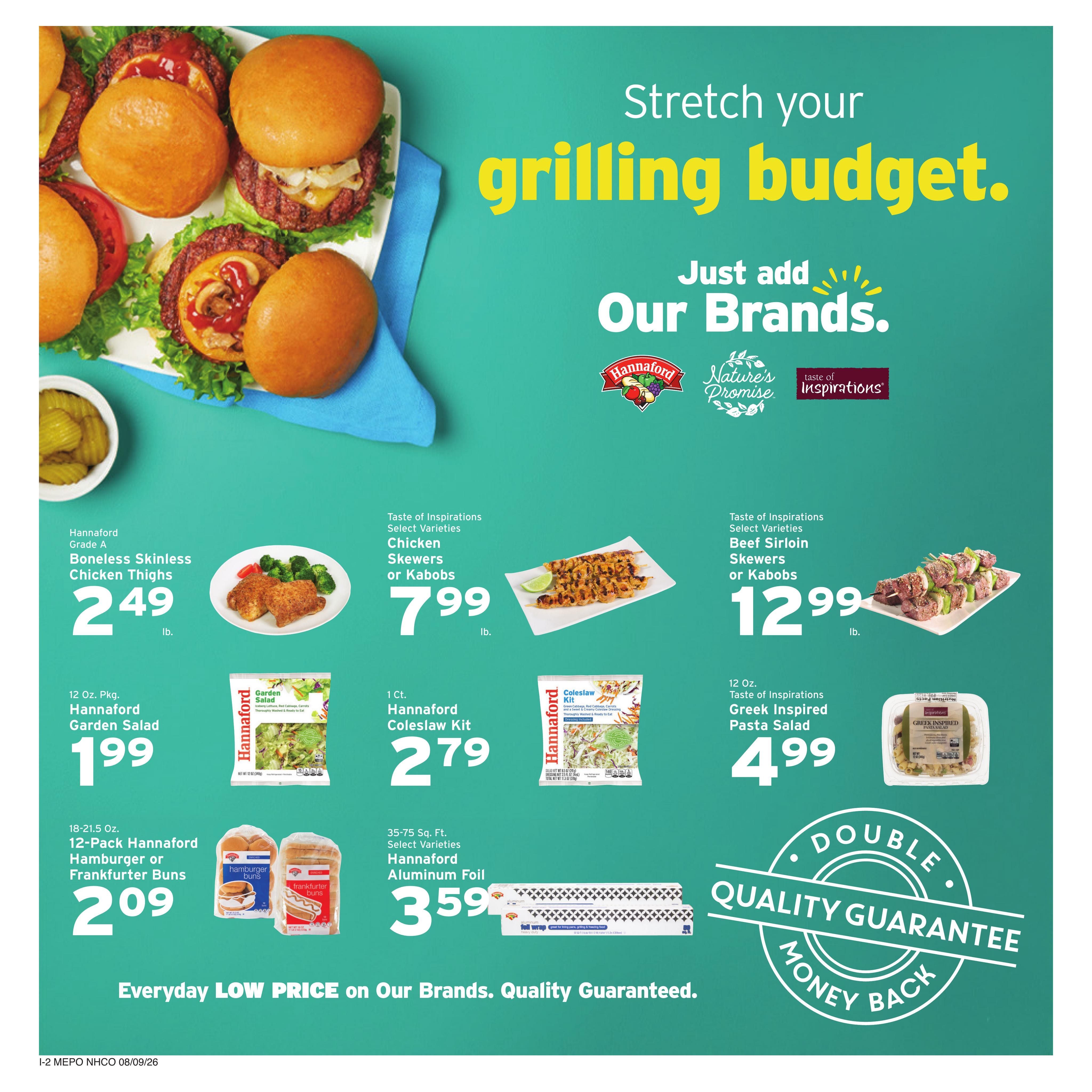 Hannaford (Portland Area, ME) Week 33 Weekly Ad August 9 - 15, 2026