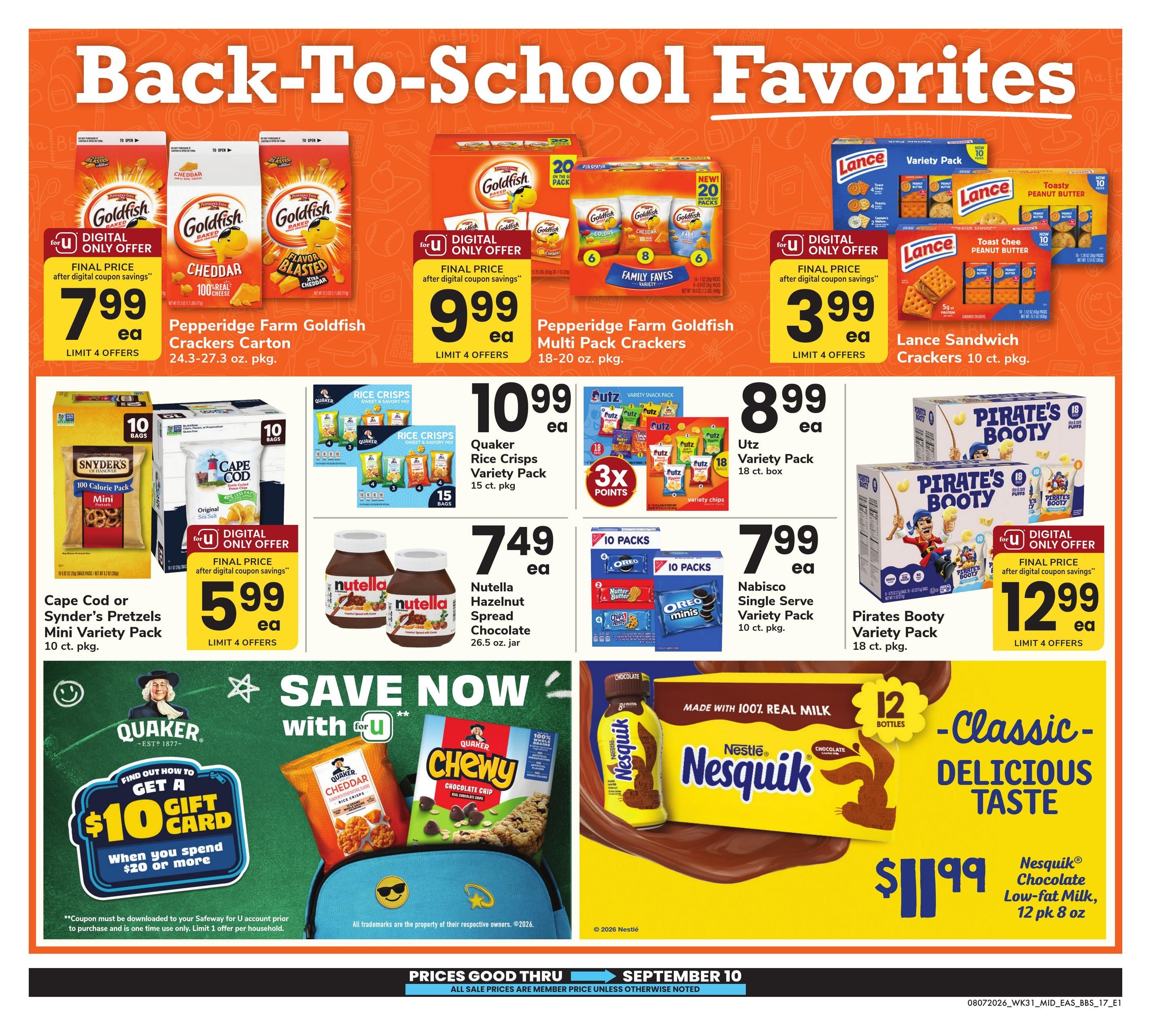 Safeway (DC, MD, PA, WV) Big Book of Savings Weekly Ad August 7 - September 10, 2026