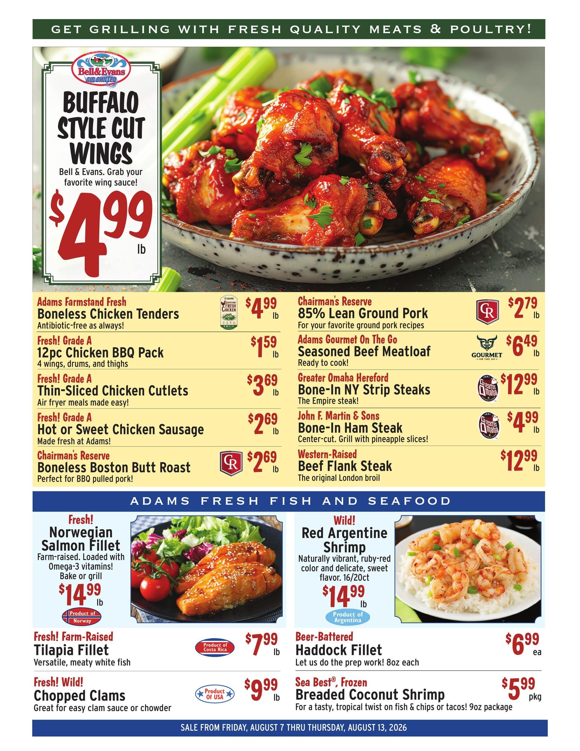 Adams Fairacre Farms (Millbrook–Poughkeepsie Area, NY) Weekly Ad August 7 - 13, 2026
