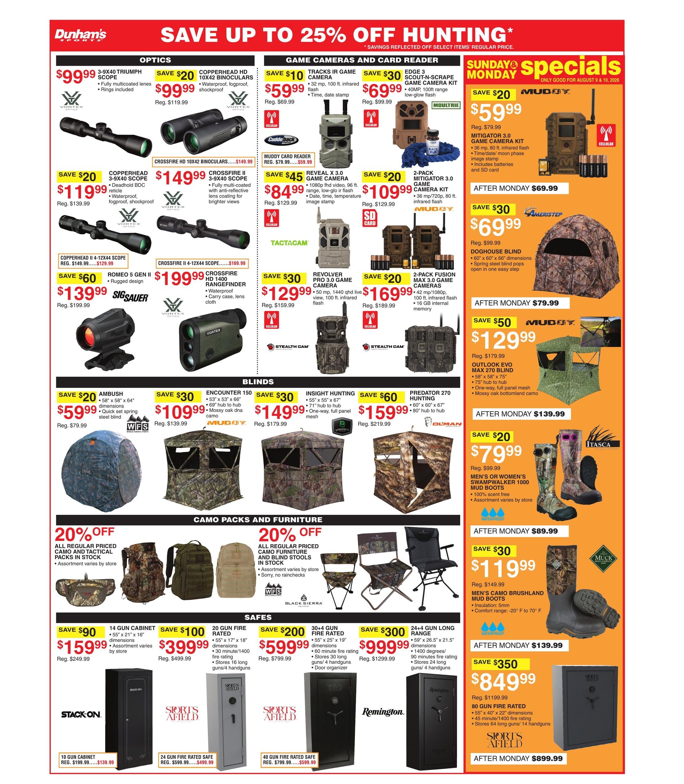 Dunham's Sports (Beech Grove Area, AR) Weekly Ad August 8 - 13, 2026