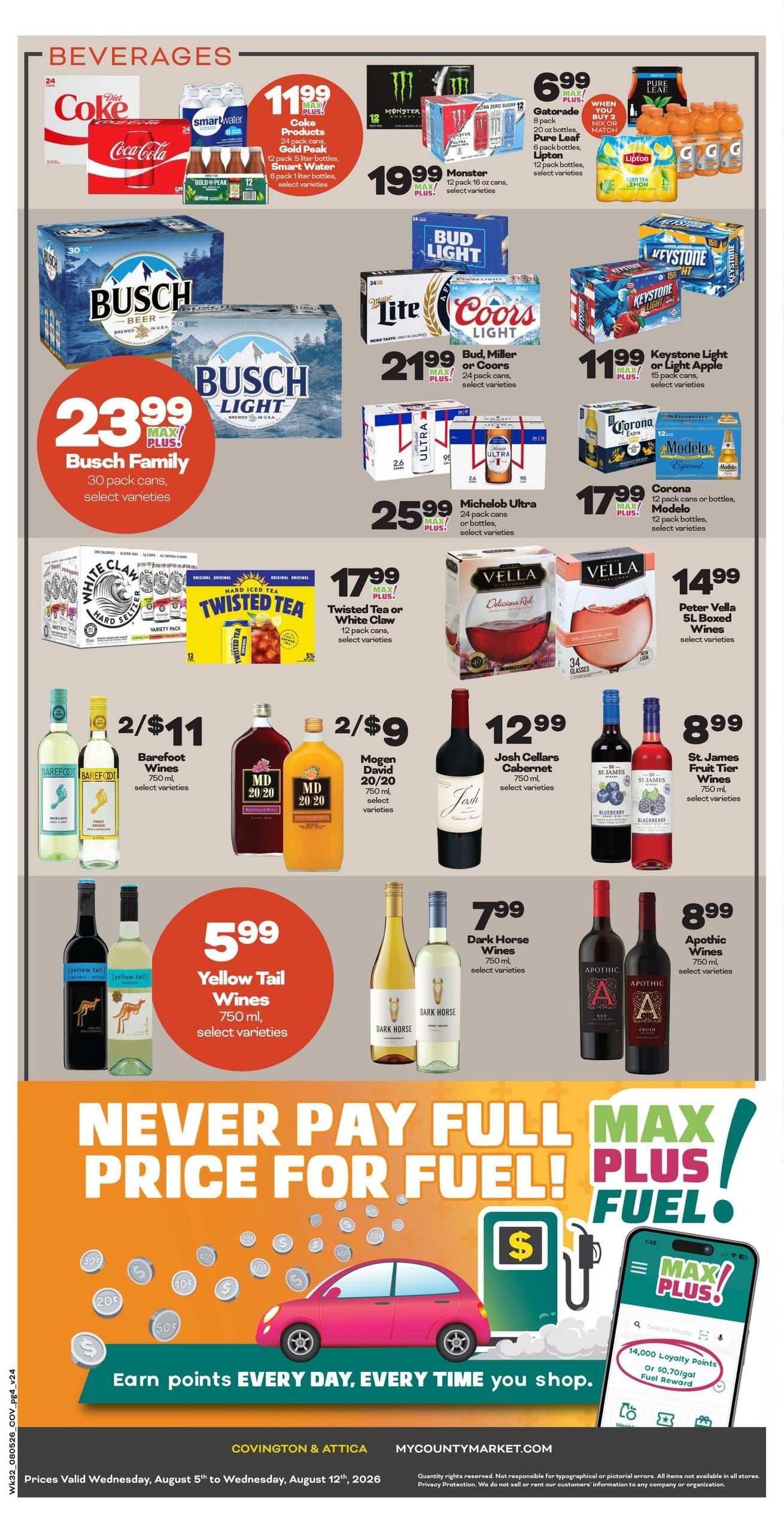County Market Indexed (Attica Area, IN) Weekly Ad August 5 - 12, 2026