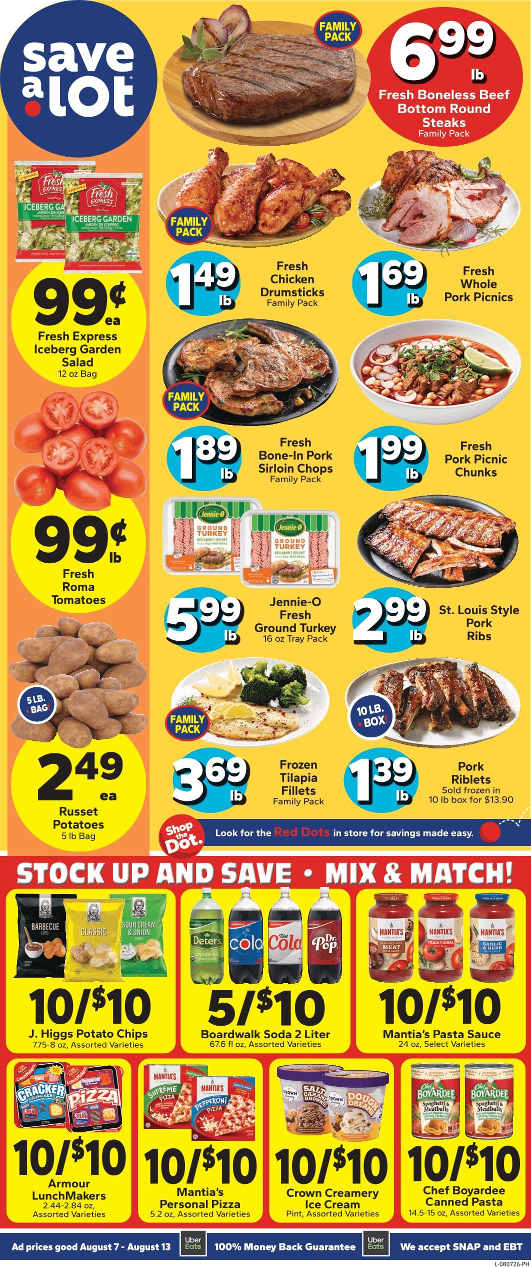 Save a Lot Food Stores Weekly Ad August 7 - 13, 2026