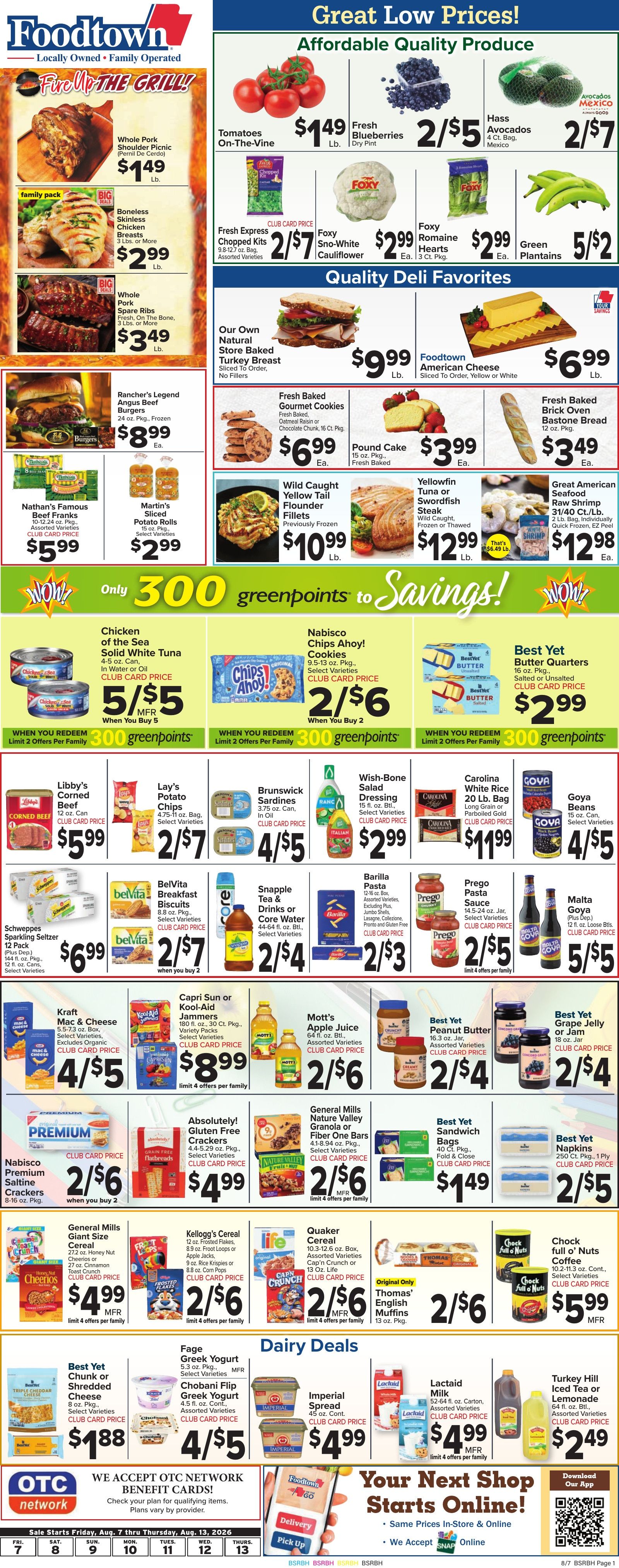 Foodtown Weekly Ad August 7 - 13, 2026
