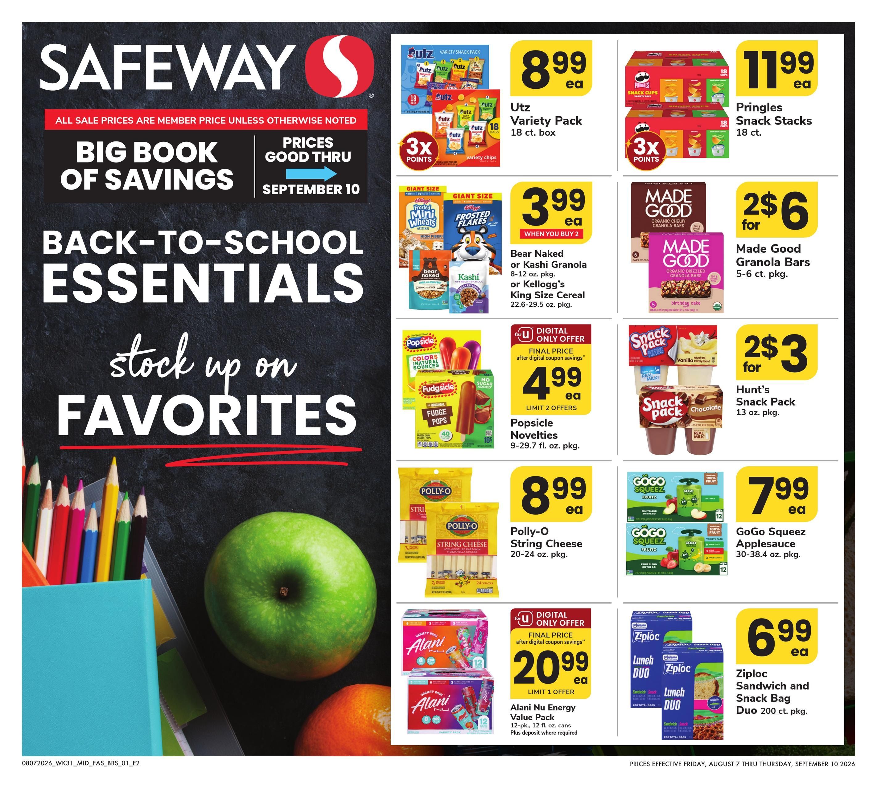 Safeway (Lignum–Goldvein Area, VA) Big Book of Savings Weekly Ad August 7 - September 10, 2026