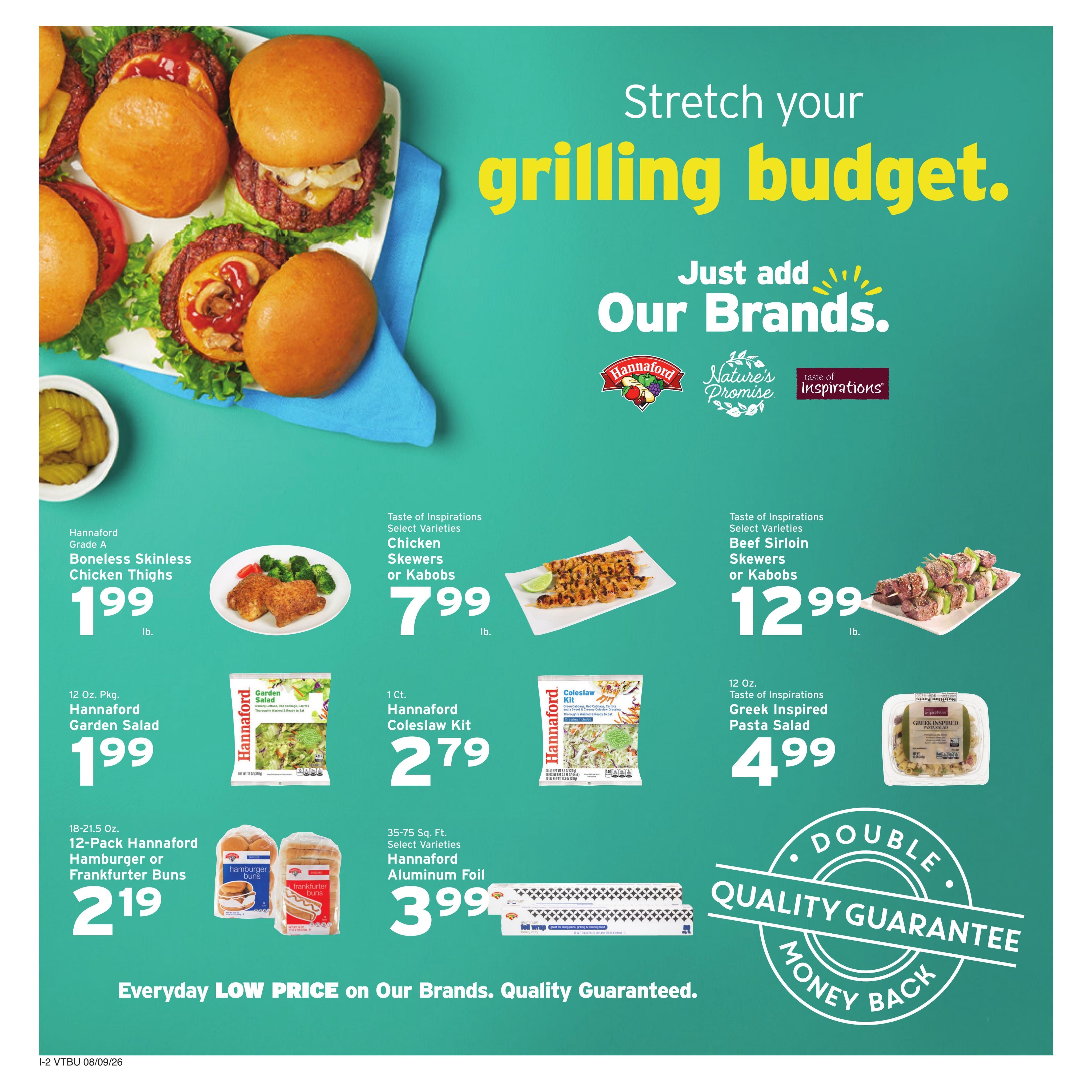 Hannaford (Rutland–Montpelier Area, VT) Week 33 Weekly Ad August 9 - 15, 2026