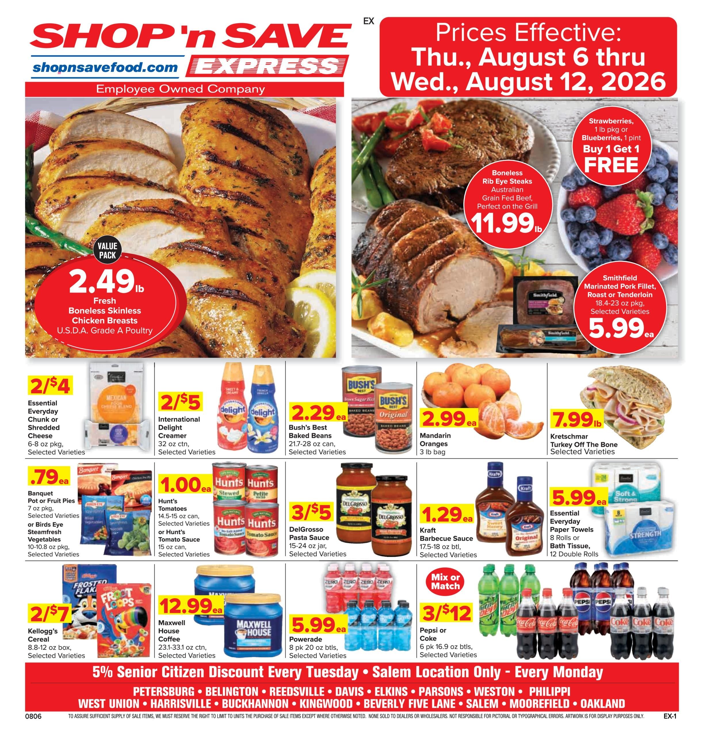Shop 'n Save (WV) Weekly Ad August 6 - 12, 2026