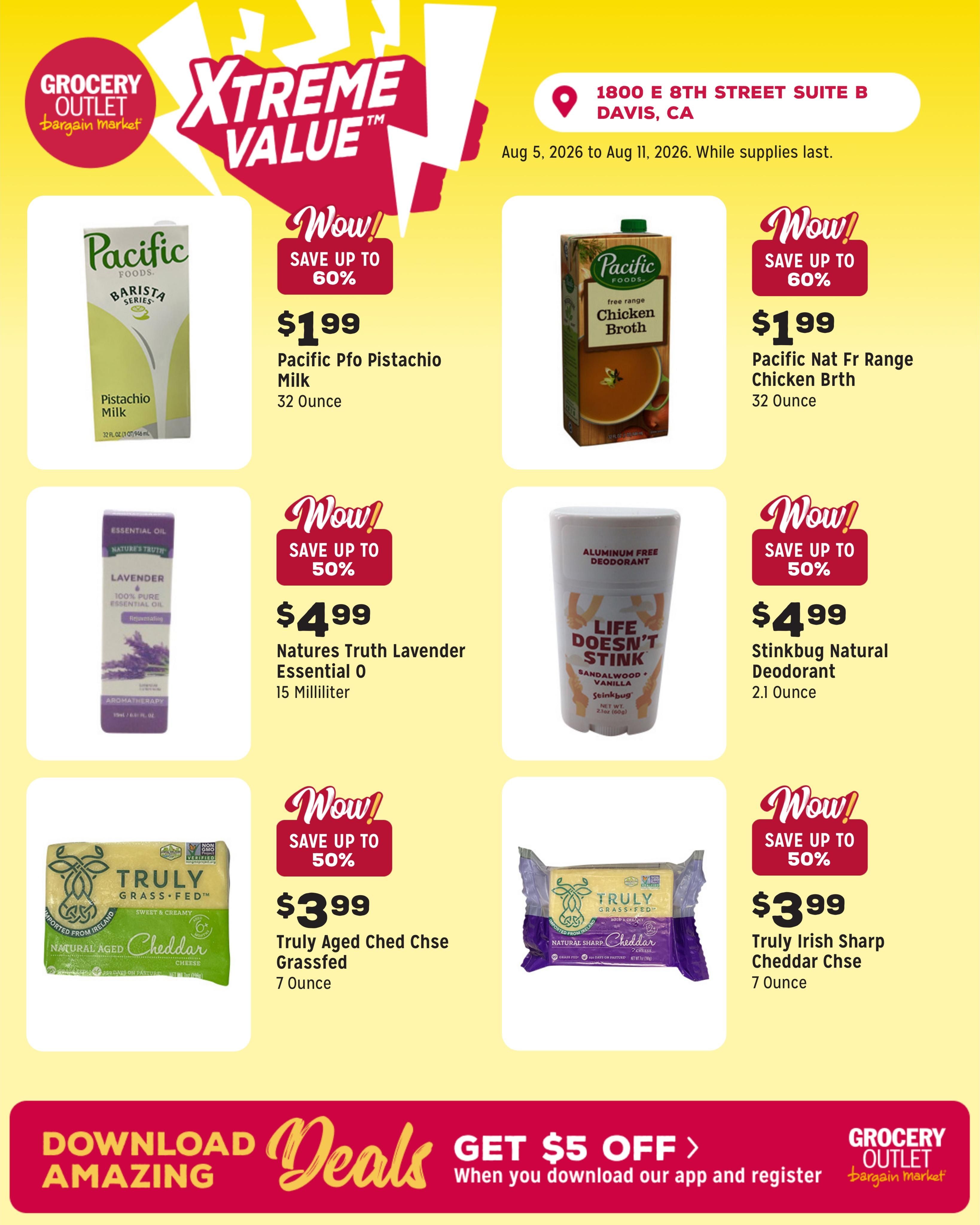 Grocery Outlet (Davis Area, CA) Weekly Ad August 5 - 11, 2026