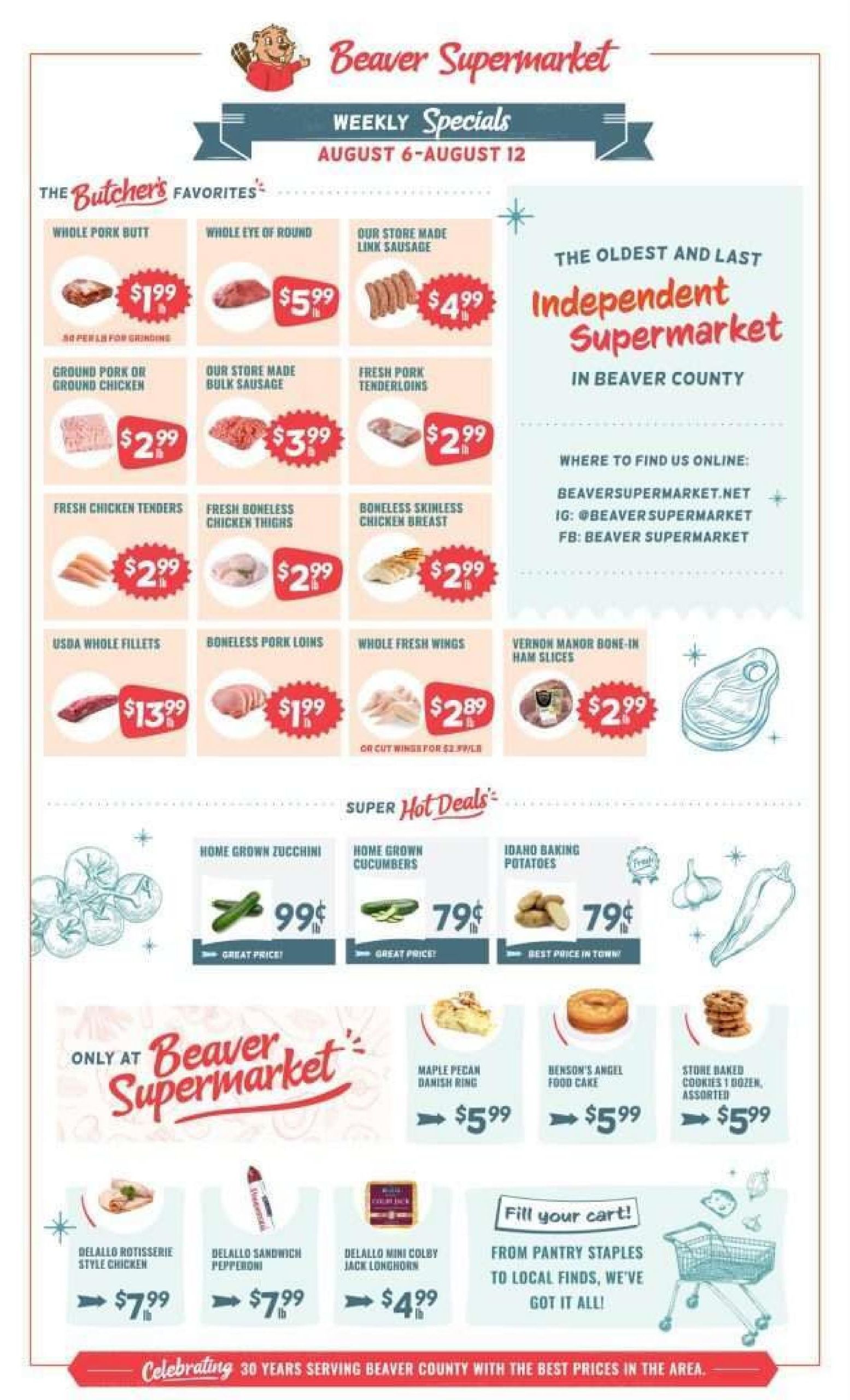 Beaver Supermarket (East Liverpool–Chester Area, OH–WV) Weekly Ad August 6 - 12, 2026