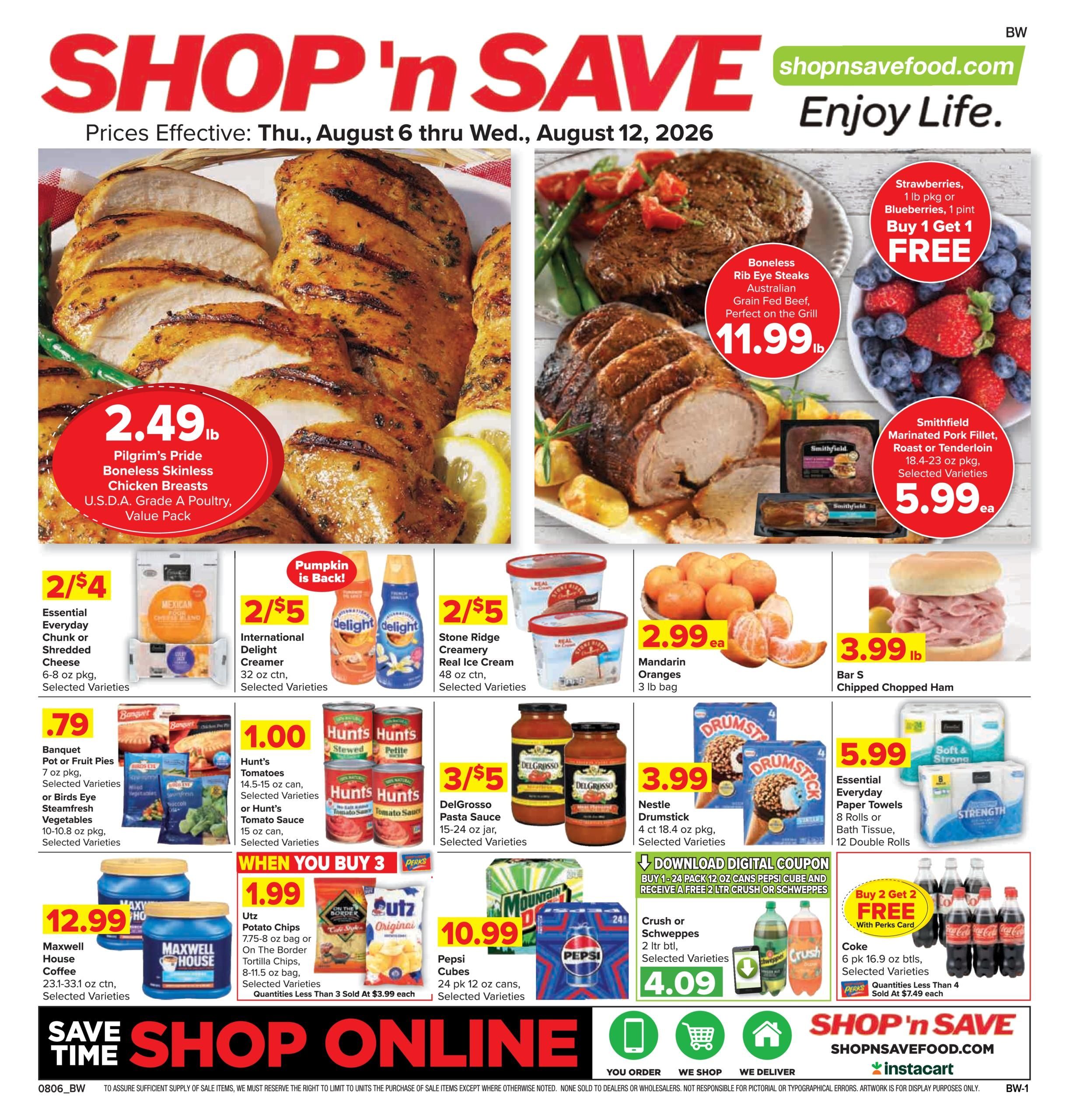 Shop 'n Save (East Liverpool–Chester Area, OH–WV) Weekly Ad August 6 - 12, 2026