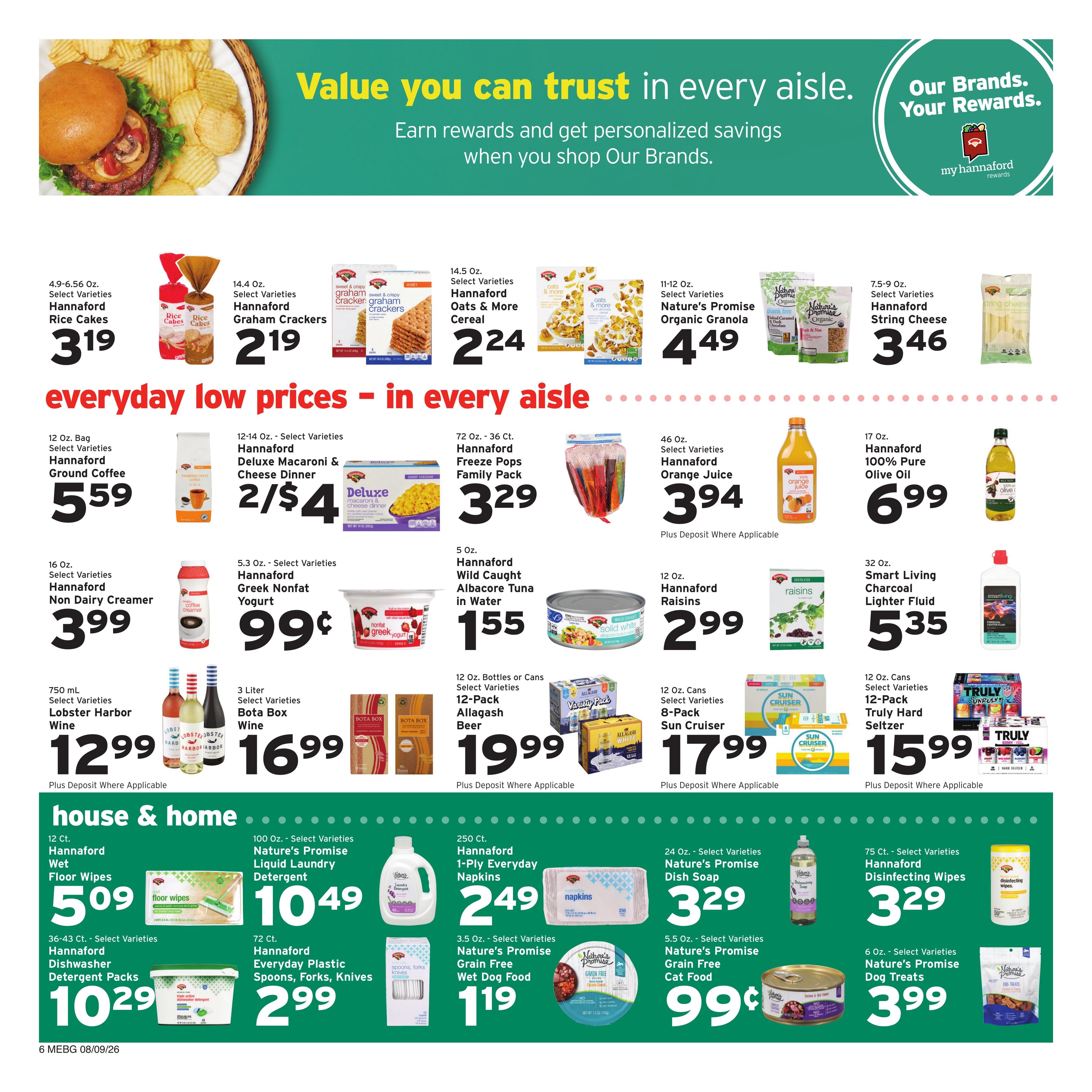 Hannaford (ME) Week 33 Weekly Ad August 9 - 15, 2026