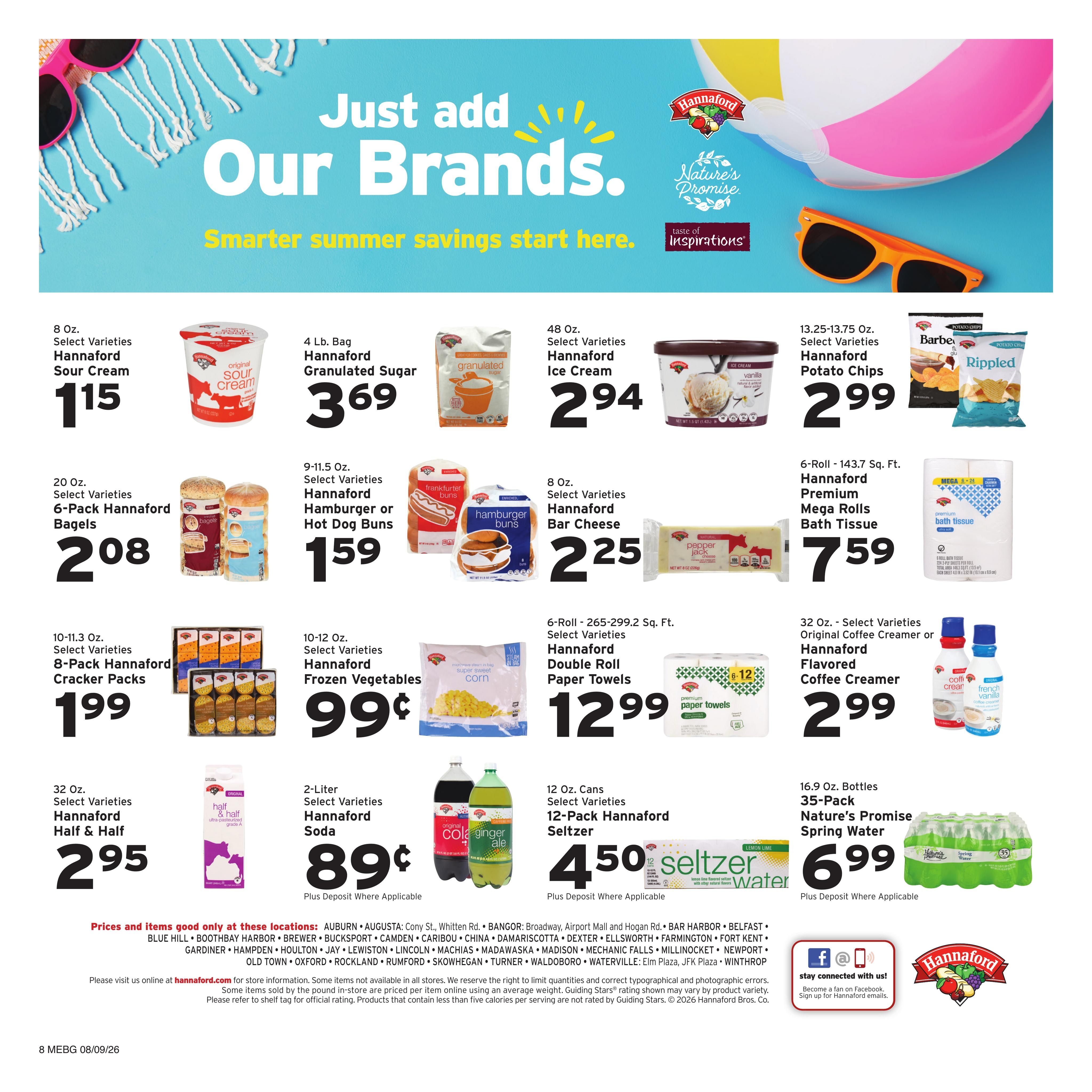 Hannaford (ME) Week 33 Weekly Ad August 9 - 15, 2026