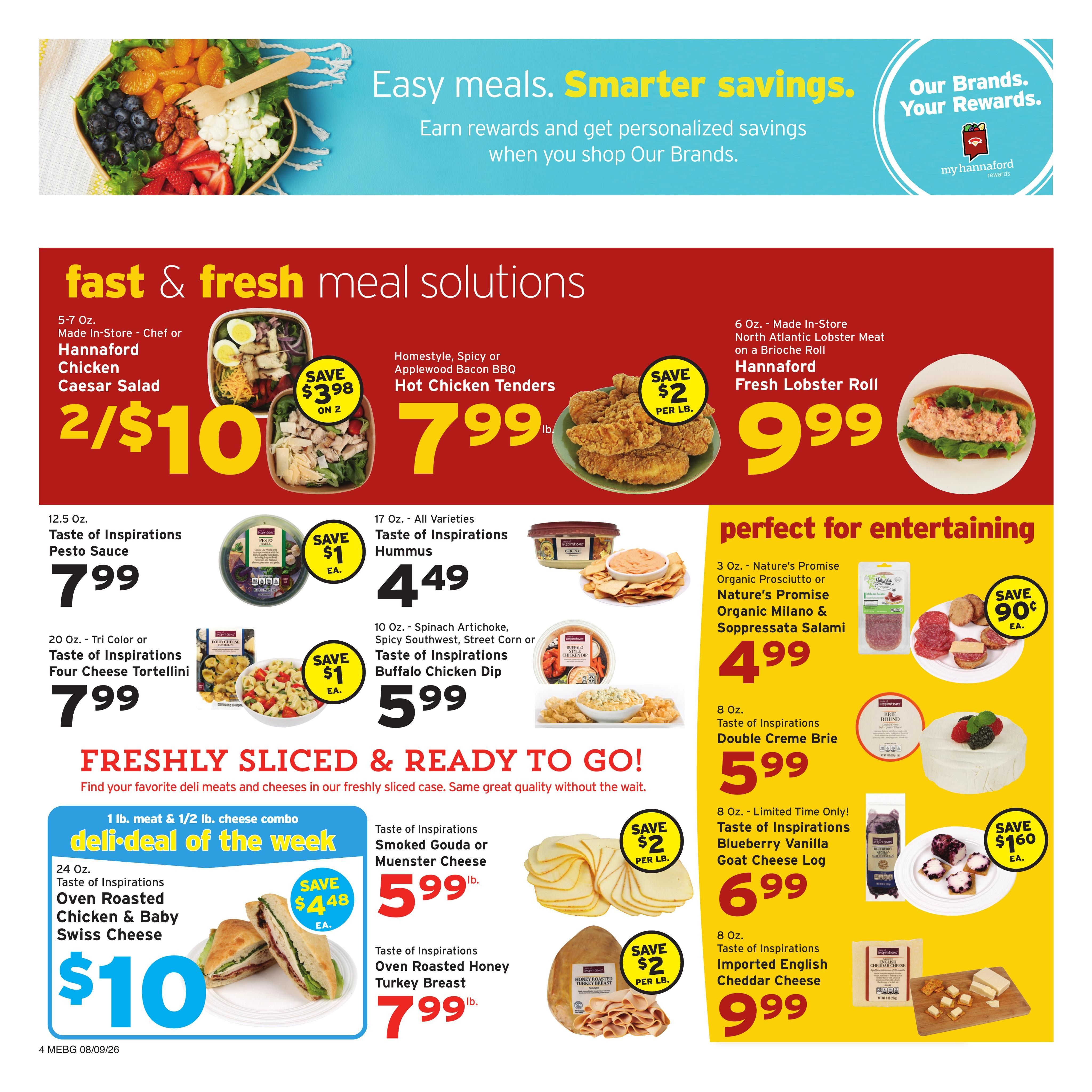 Hannaford (ME) Week 33 Weekly Ad August 9 - 15, 2026