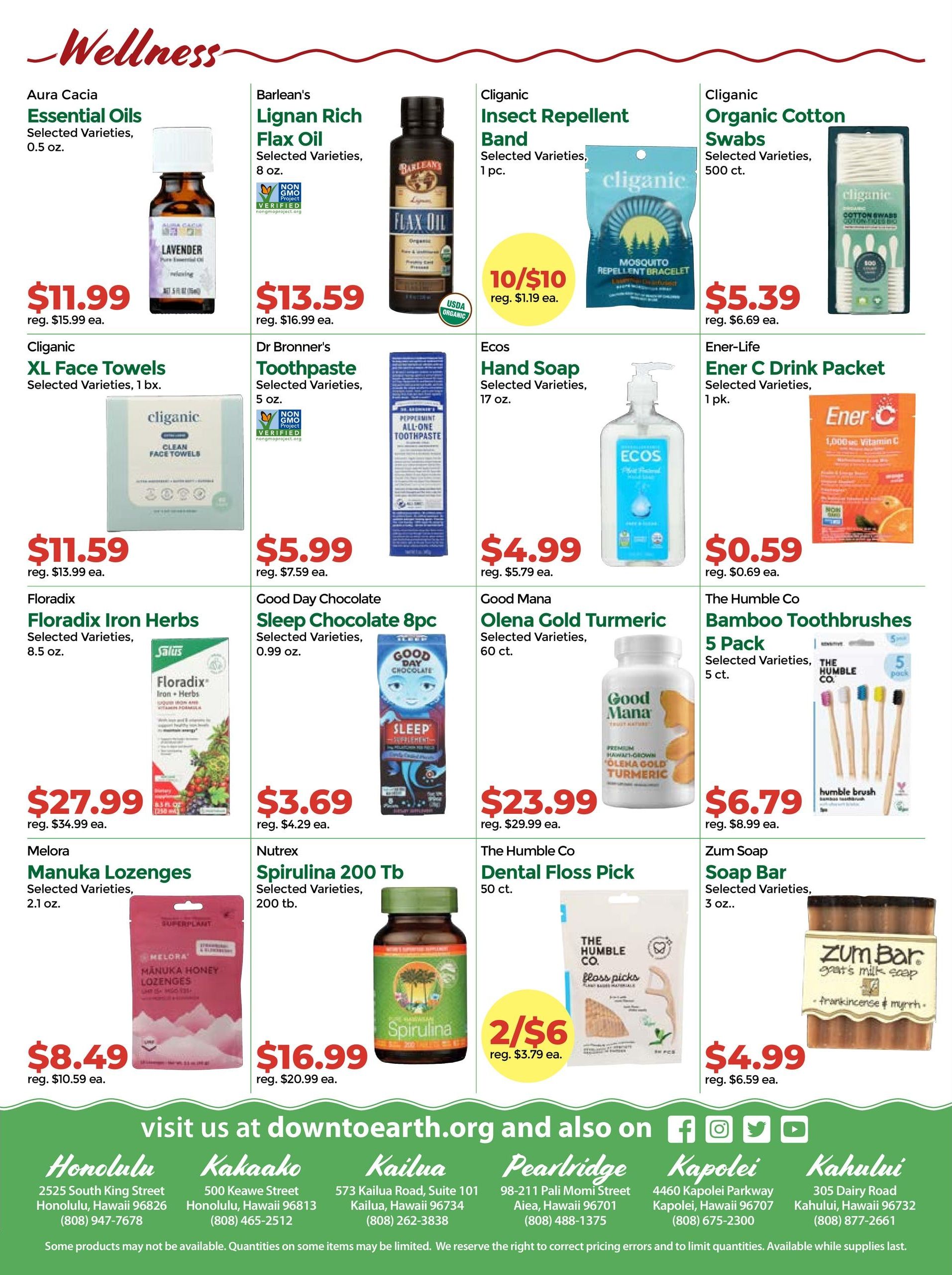 Down to Earth Organic & Natural Weekly Ad August 6 - 19, 2026