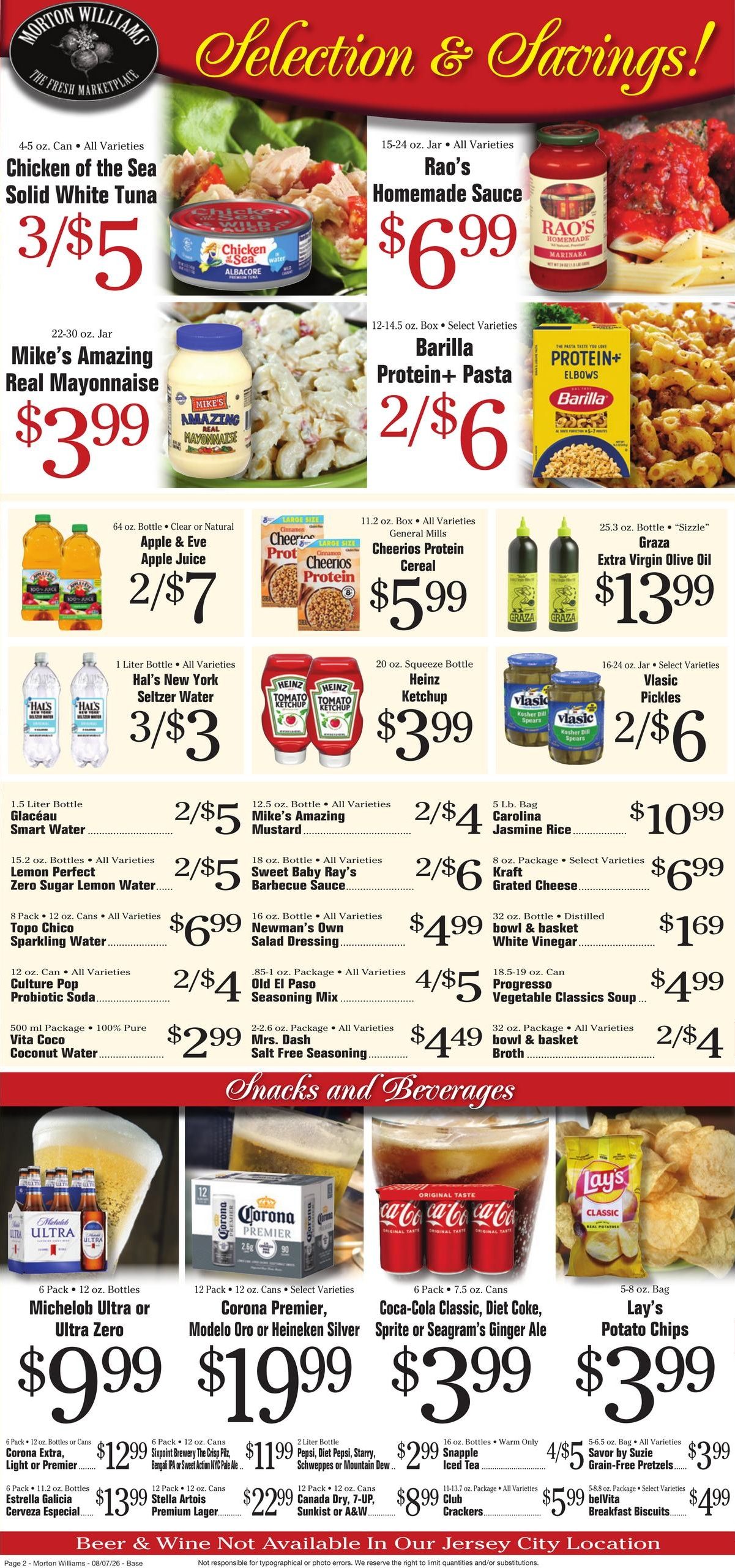 Morton Williams Supermarket (Yonkers–Ho Ho Kus Area, NJ–NY) Weekly Ad August 7 - 13, 2026
