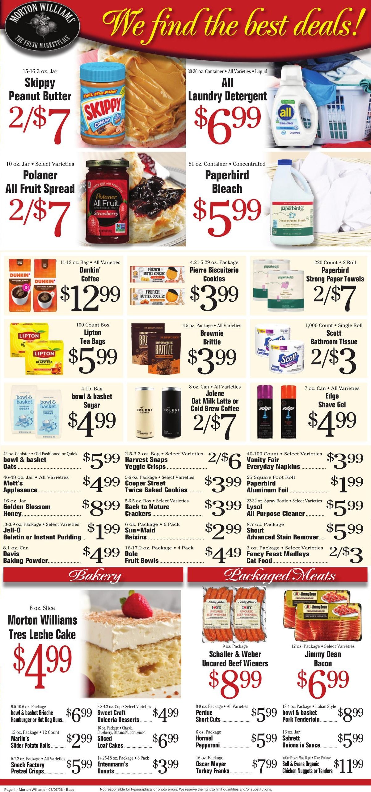 Morton Williams Supermarket (Yonkers–Ho Ho Kus Area, NJ–NY) Weekly Ad August 7 - 13, 2026