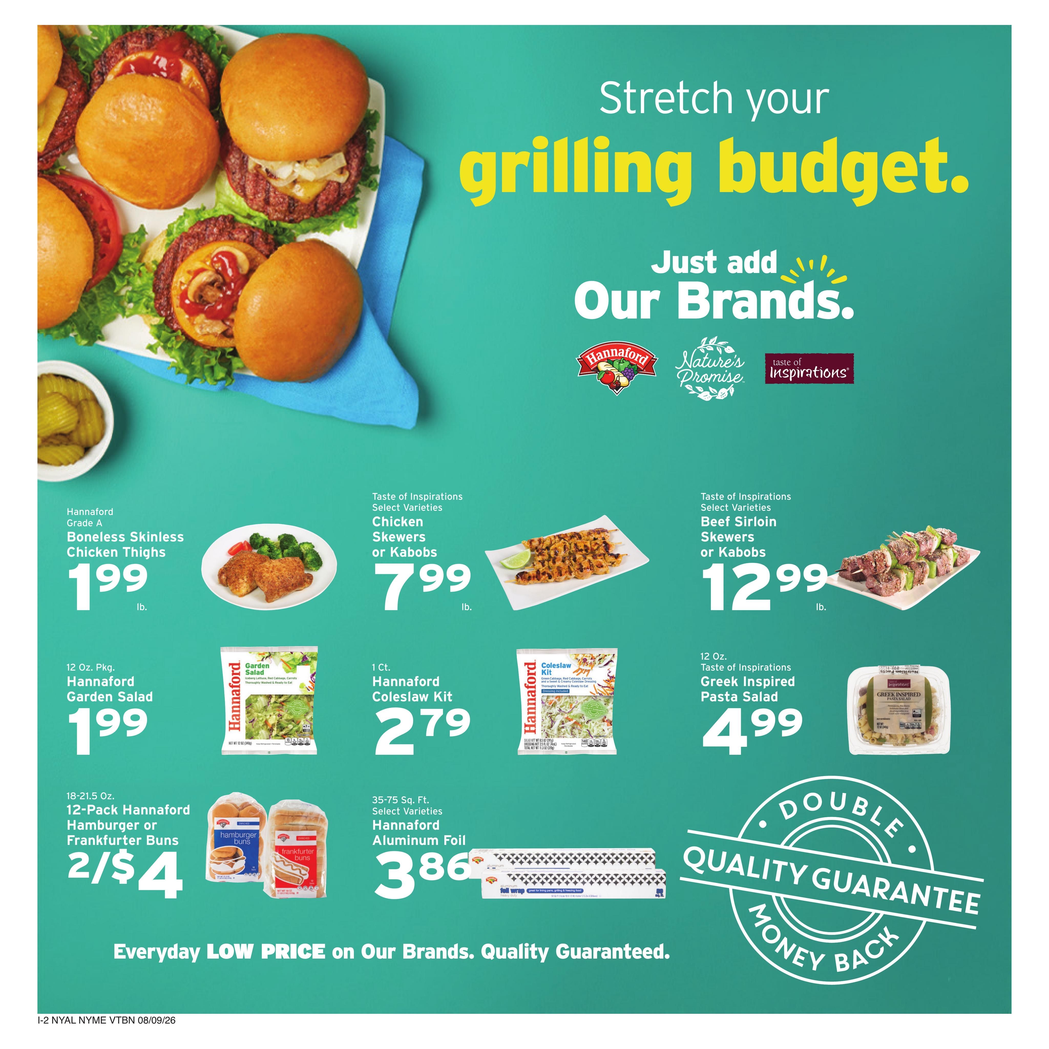 Hannaford (Albany Area, NY) Week 33 Weekly Ad August 9 - 15, 2026